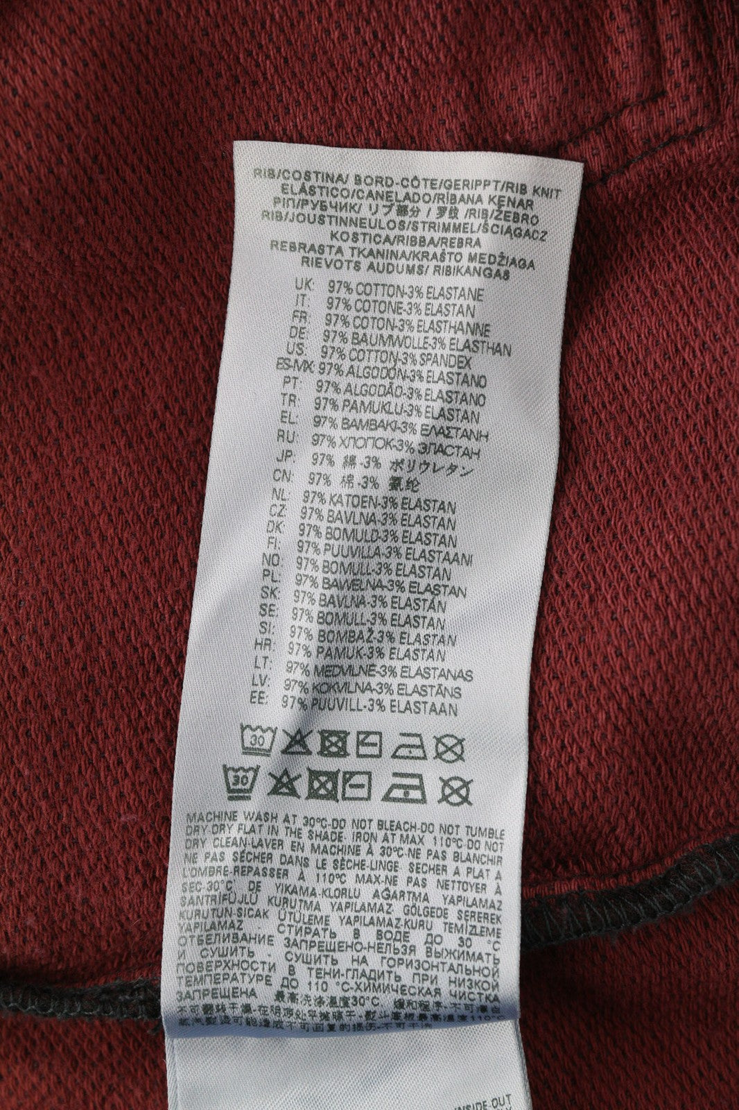 DIESEL D-Angy-Hood Women Hoodie S Burgundy Cropped Pullover Kangaroo RRP300