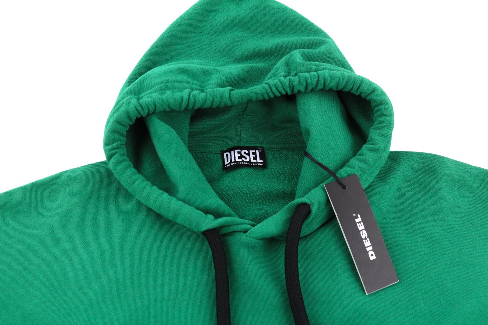 DIESEL S-Balirib Men Hoodie M Green Pullover Kangaroo Strap Long Sleeve RRP175