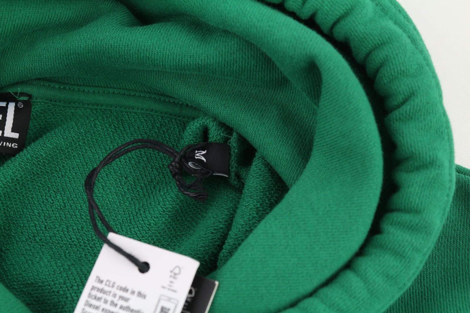 DIESEL S-Balirib Men Hoodie M Green Pullover Kangaroo Strap Long Sleeve RRP175