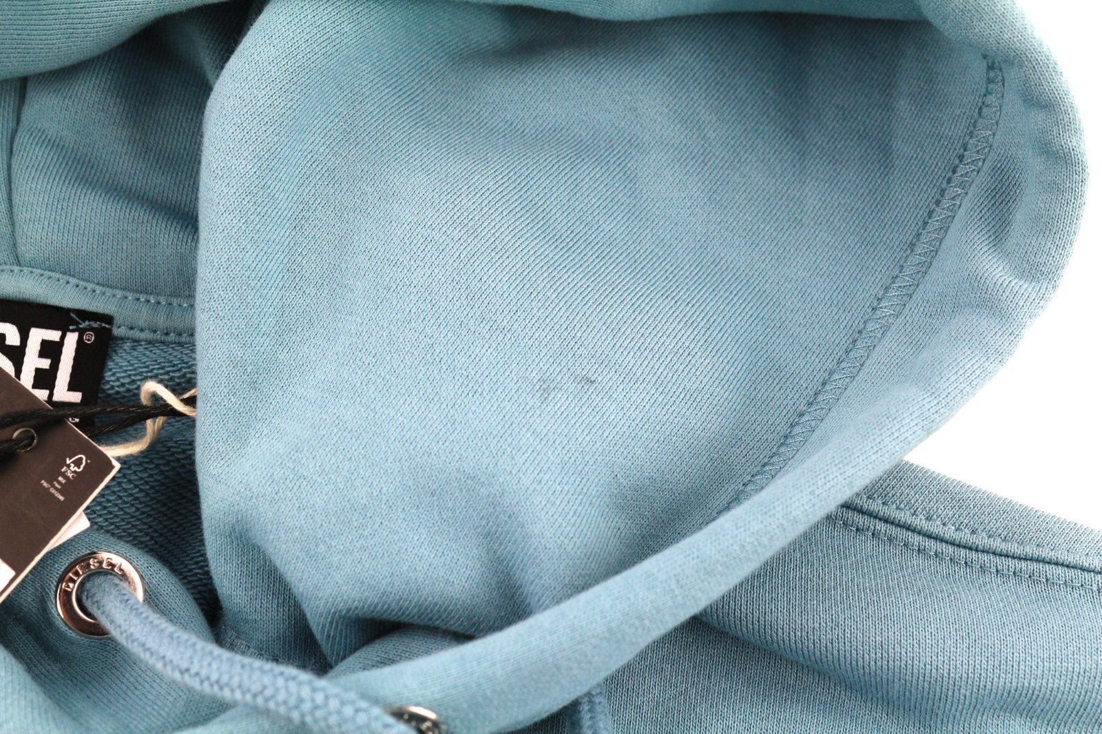 DIESEL S-Ummer-B2 Men Hoodie 3XL Blue Pullover Kangaroo Strap Long Sleeve RRP150