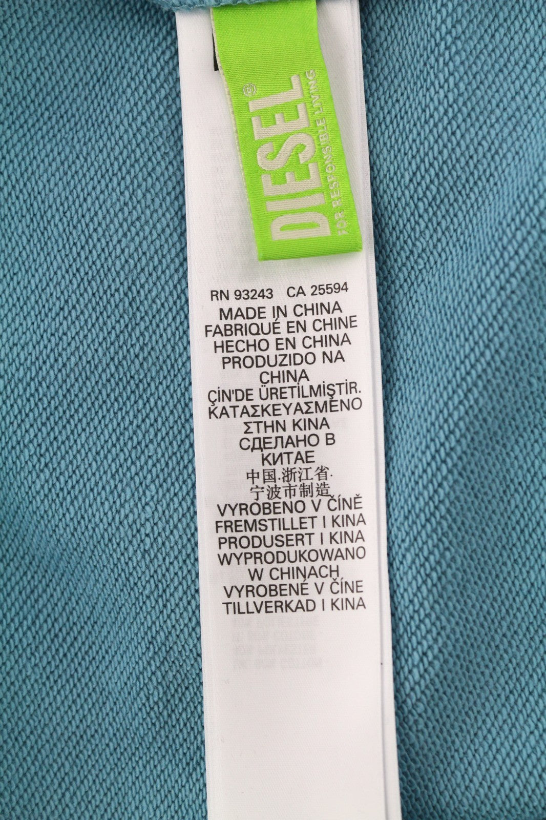 DIESEL S-Ummer-B2 Men Hoodie 3XL Blue Pullover Kangaroo Strap Long Sleeve RRP150