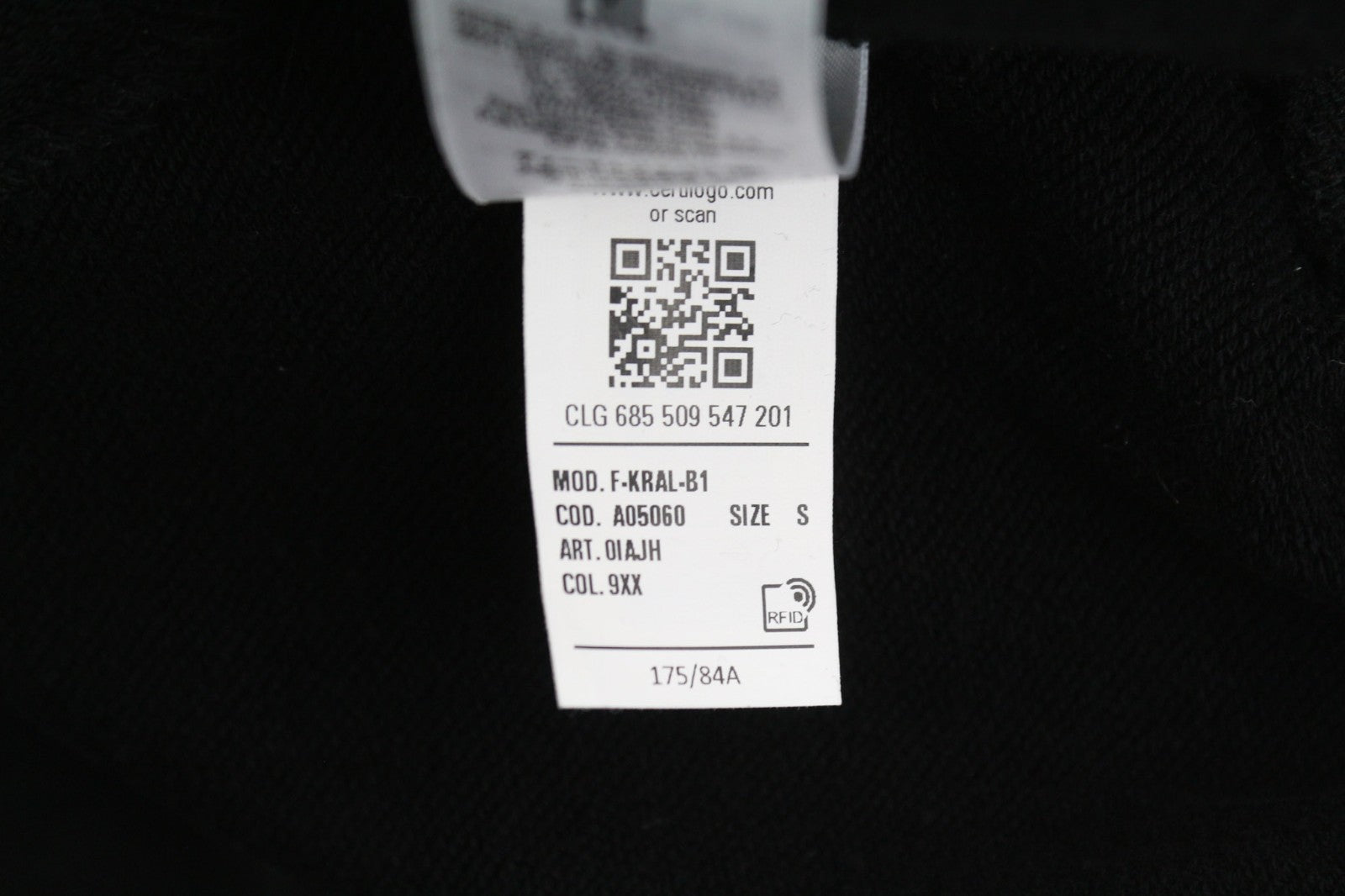 DIESEL F-Kral-B1 Women Hoodie S Black Cropped Pullover Logo Strap Hood