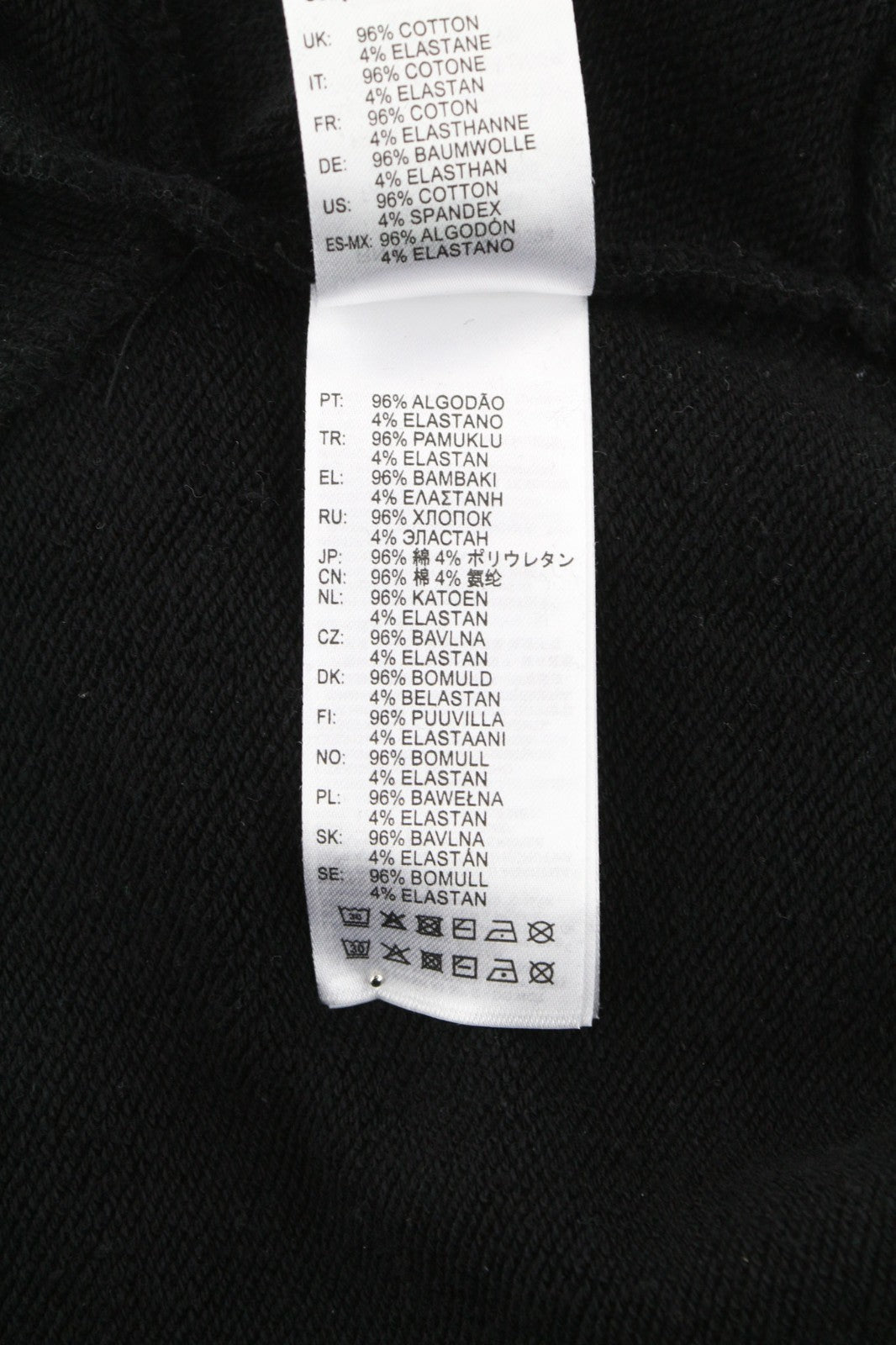 DIESEL F-Kral-B1 Women Hoodie S Black Cropped Pullover Logo Strap Hood