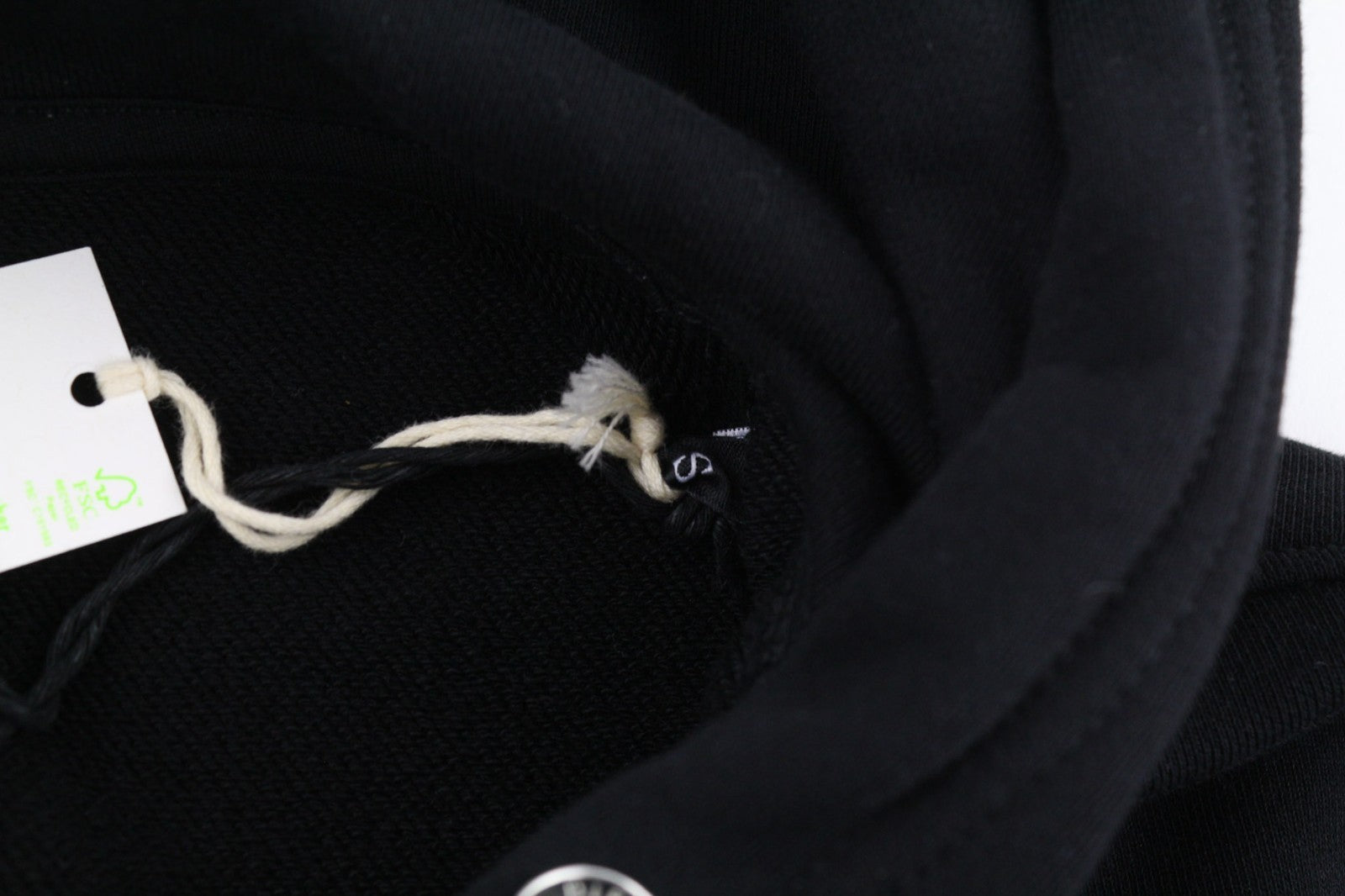 DIESEL F-Kral-B1 Women Hoodie S Black Cropped Pullover Logo Strap Hood