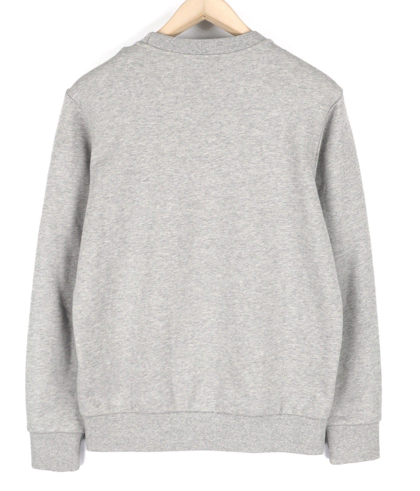 DIESEL S-Girk Men Sweatshirt S Grey Melange Pullover Crew Neck Logo Sleeve