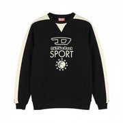 DIESEL Amst-Baweey Men Sweatshirt S Black 55DSL Pullover Crew Logo RRP€155