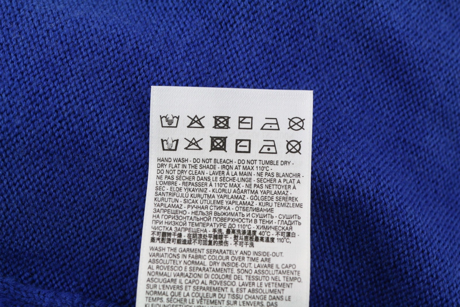 DIESEL M-Arika Women Jumper L Blue Washed Wool Knit Cardigan Buttoned RRP300