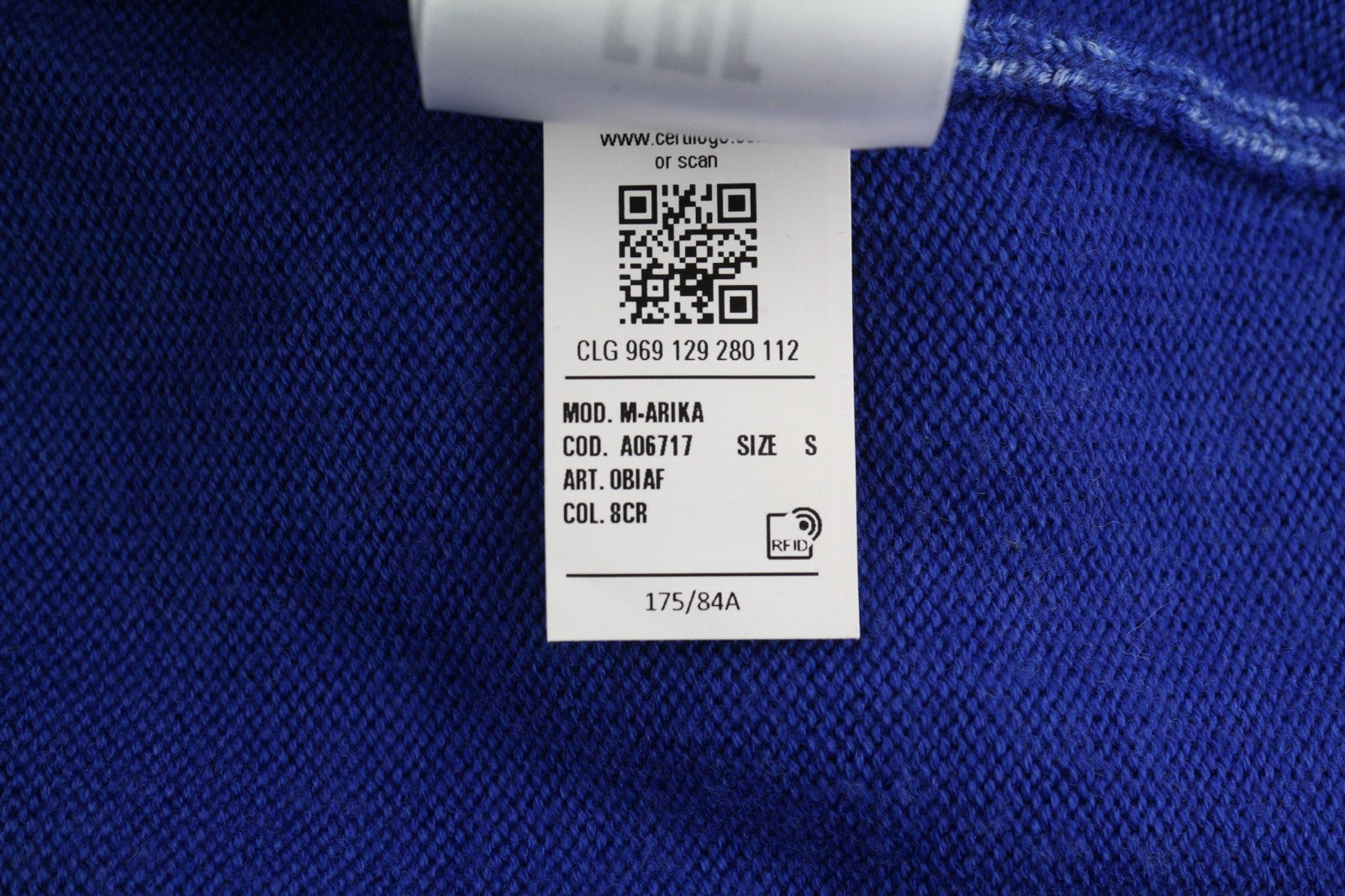 DIESEL M-Arika Women Jumper S Blue Washed Wool Knit Cardigan Buttoned RRP300