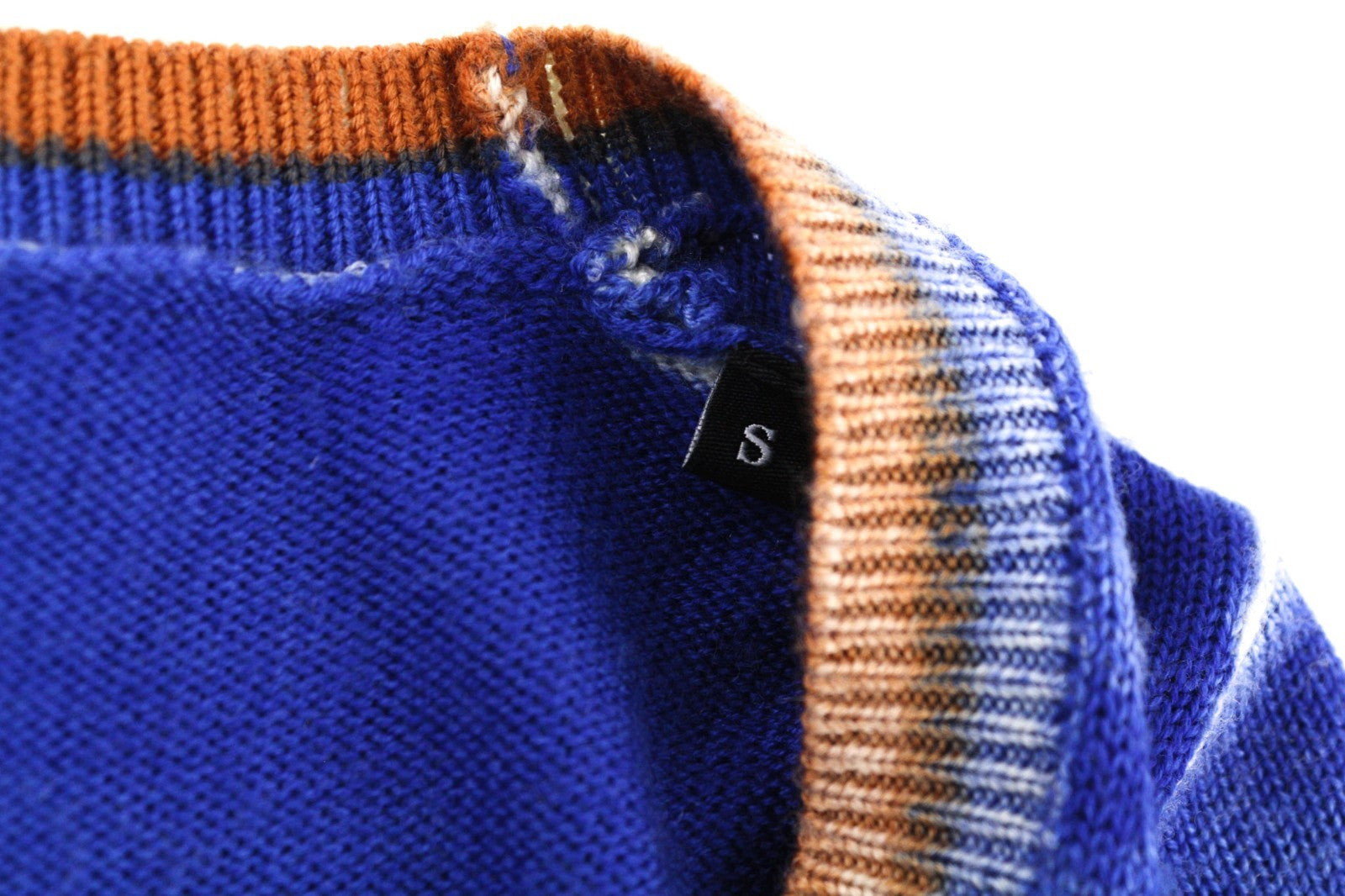 DIESEL M-Arika Women Jumper S Blue Washed Wool Knit Cardigan Buttoned RRP300