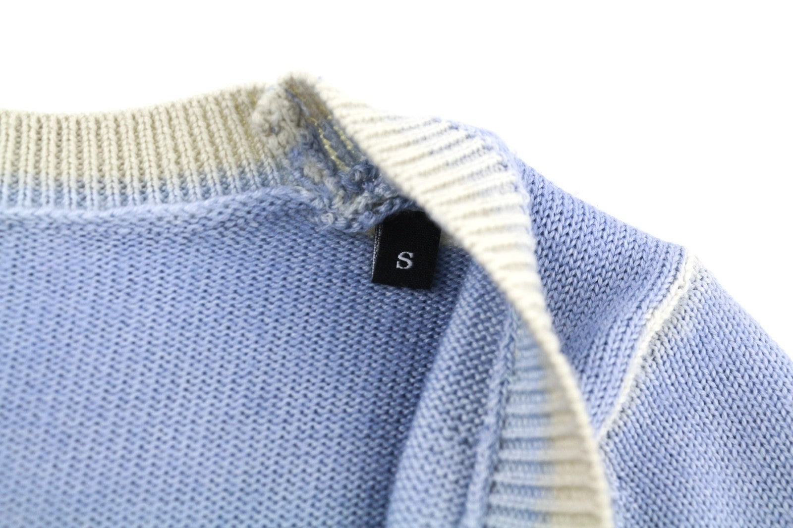 DIESEL M-Arika Women Jumper S Light Blue Washed Wool Knit Cardigan RRP300