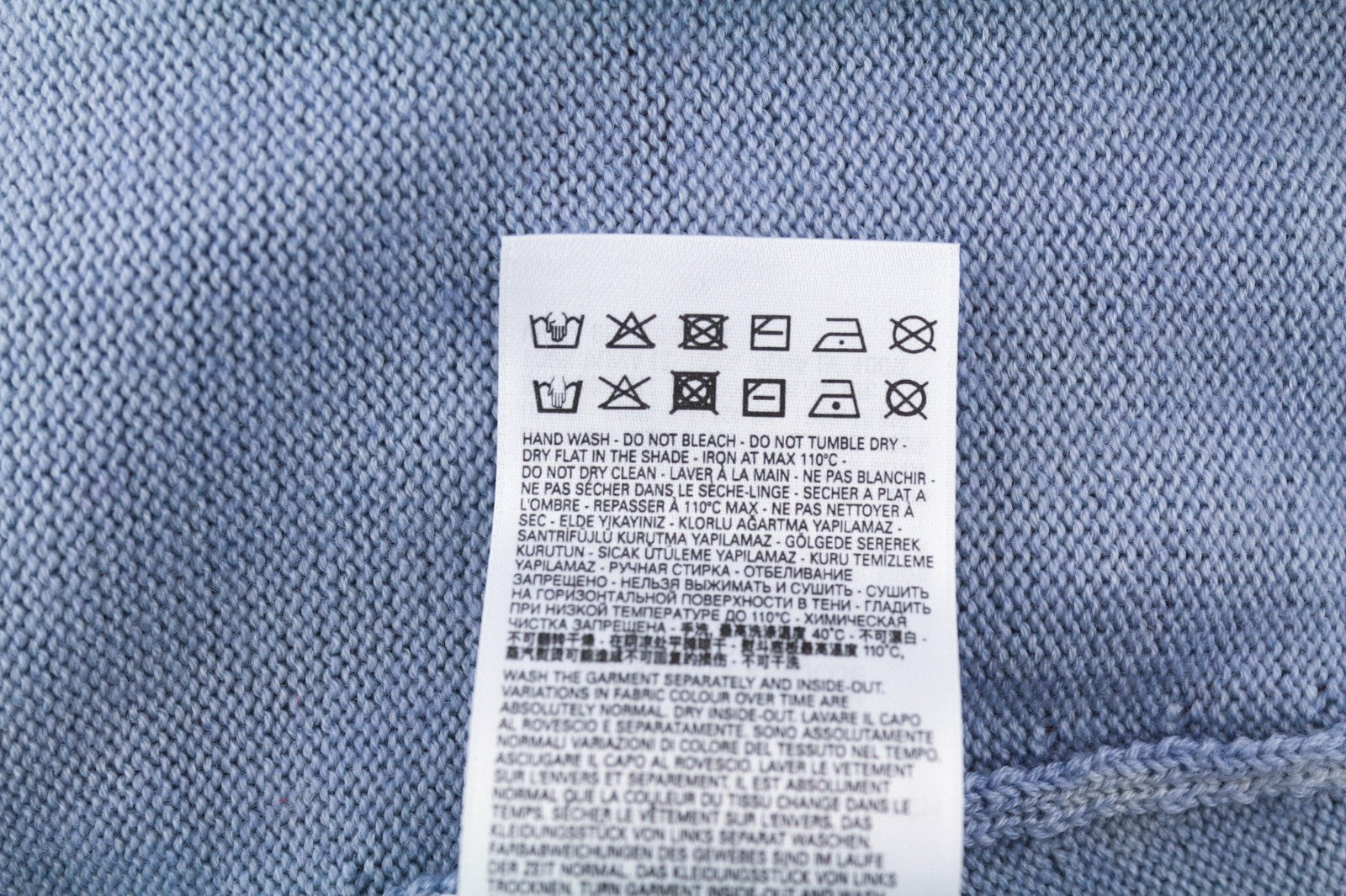 DIESEL M-Arika Women Jumper L Light Blue Washed Wool Knit Cardigan Button RRP30