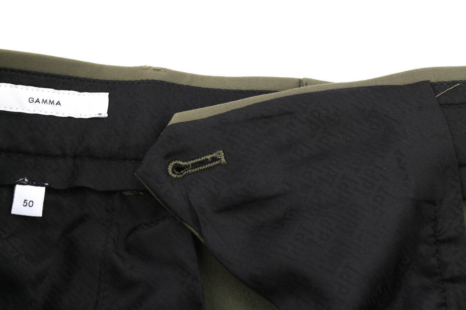 PT TORINO Gamma Men's Trousers 50 W35 Khaki Slim Cargo Stretch Zip Pockets