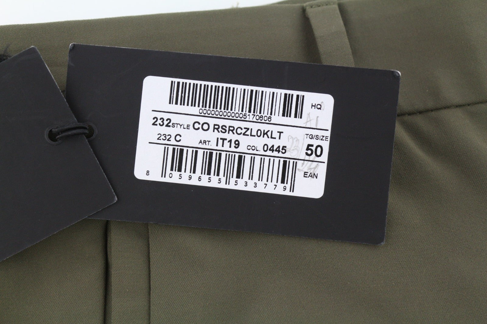 PT TORINO Gamma Men's Trousers 50 W35 Khaki Slim Cargo Stretch Zip Pockets