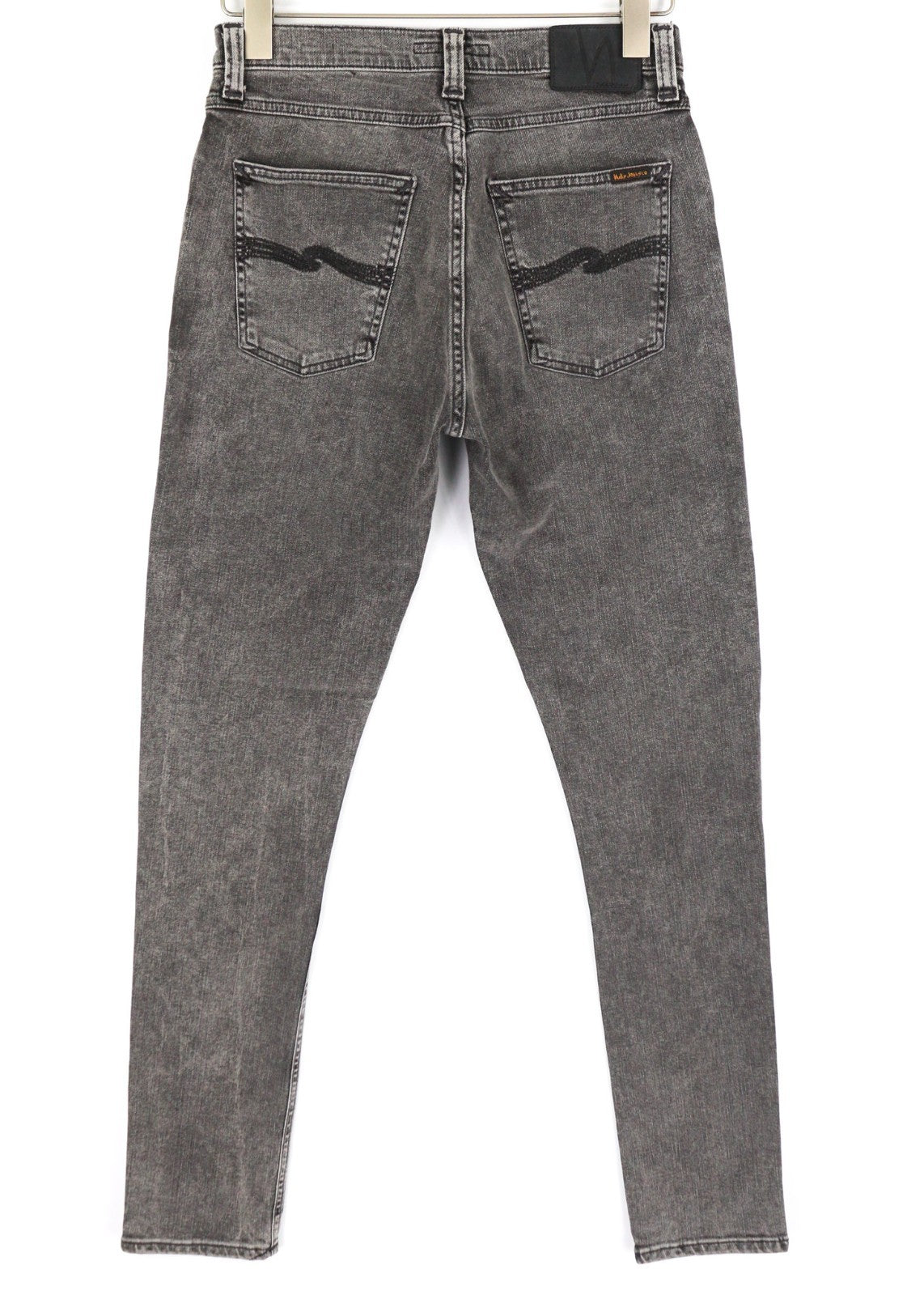 NUDIE JEANS Pile Led Men's Jeans W30/L32 Grey Marble Organic Skinny Washed Zip