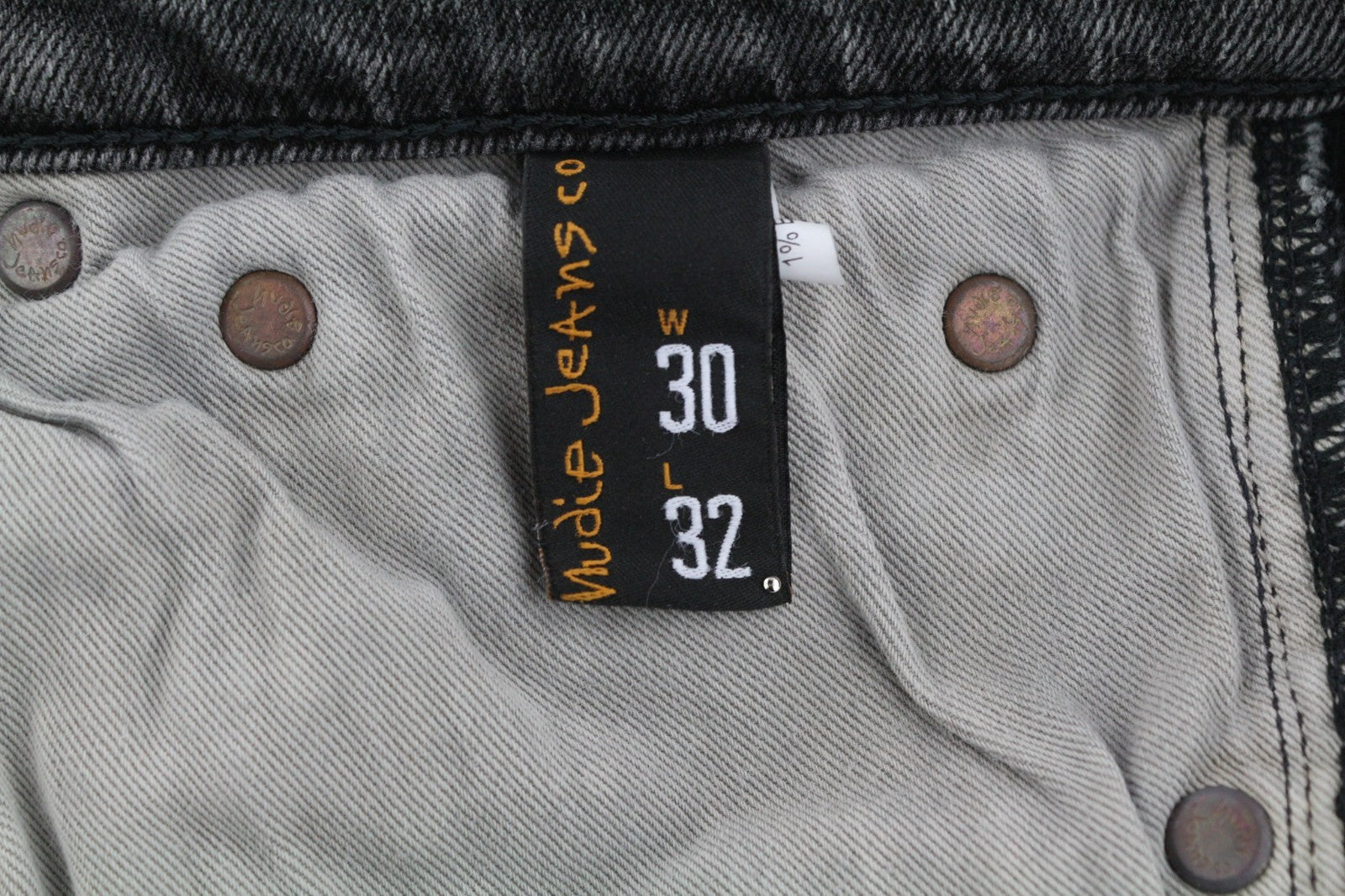 NUDIE JEANS Pile Led Men's Jeans W30/L32 Grey Marble Organic Skinny Washed Zip