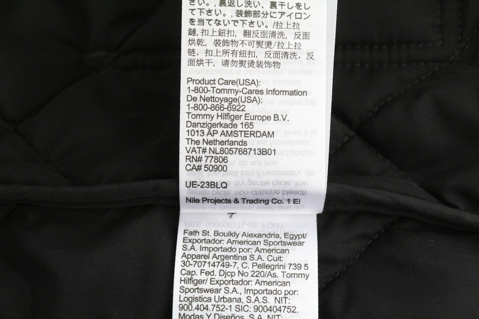 TOMMY HILFIGER Reg Entry Men Waistcoat XL Black Quilted Bomber Neck Full Zip