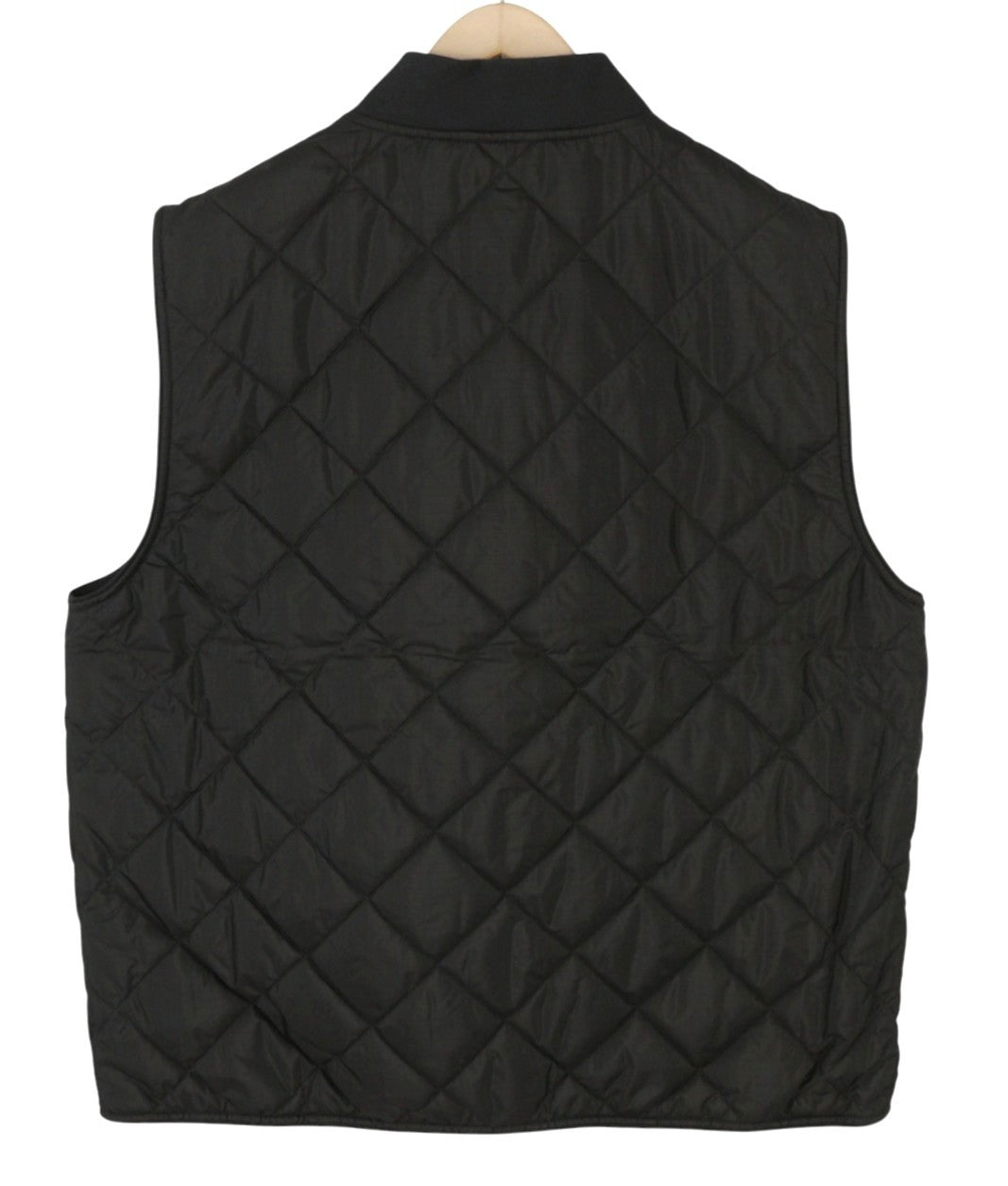 TOMMY HILFIGER Reg Entry Men Waistcoat XL Black Quilted Bomber Neck Full Zip