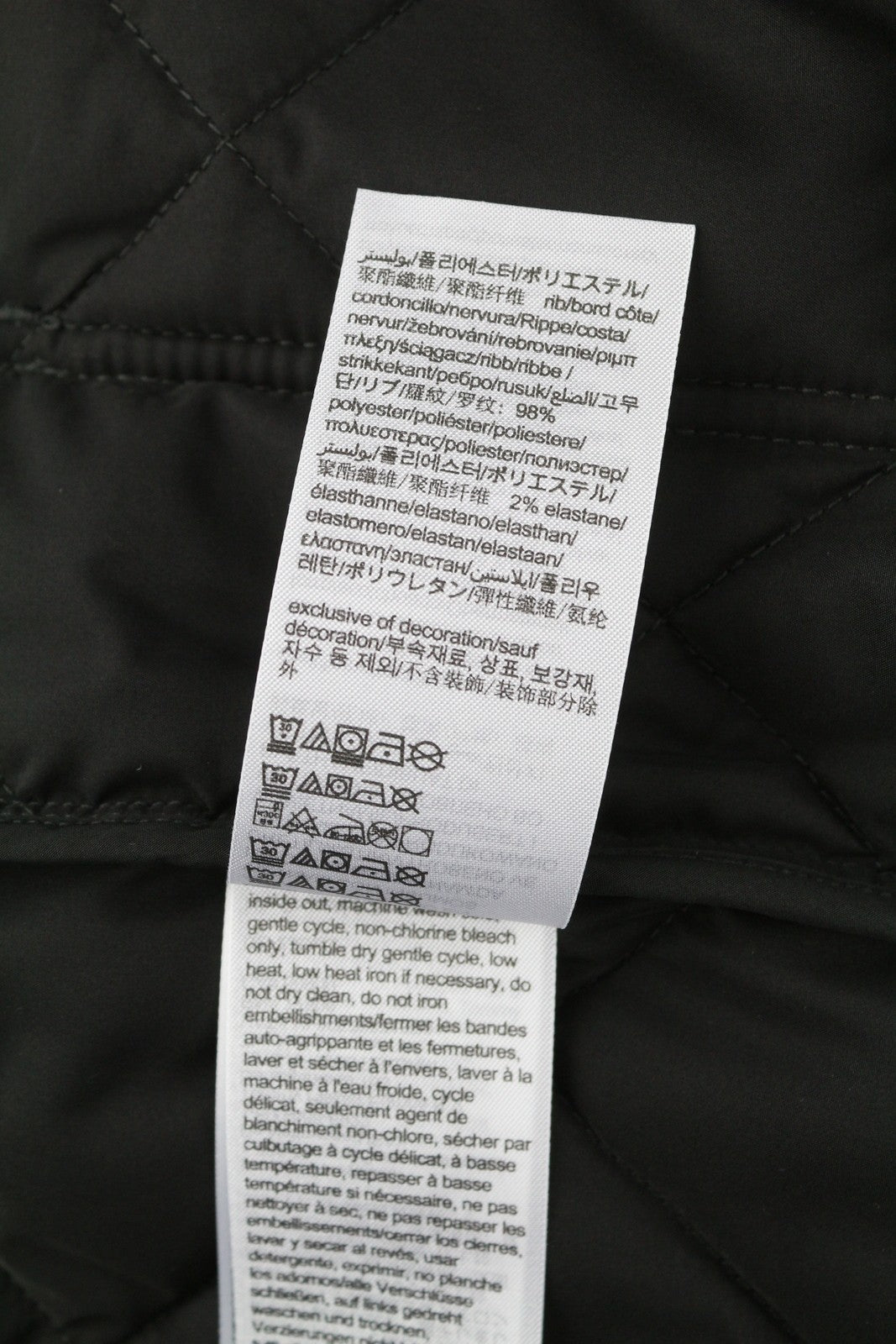 TOMMY HILFIGER Reg Entry Men Waistcoat XL Black Quilted Bomber Neck Full Zip