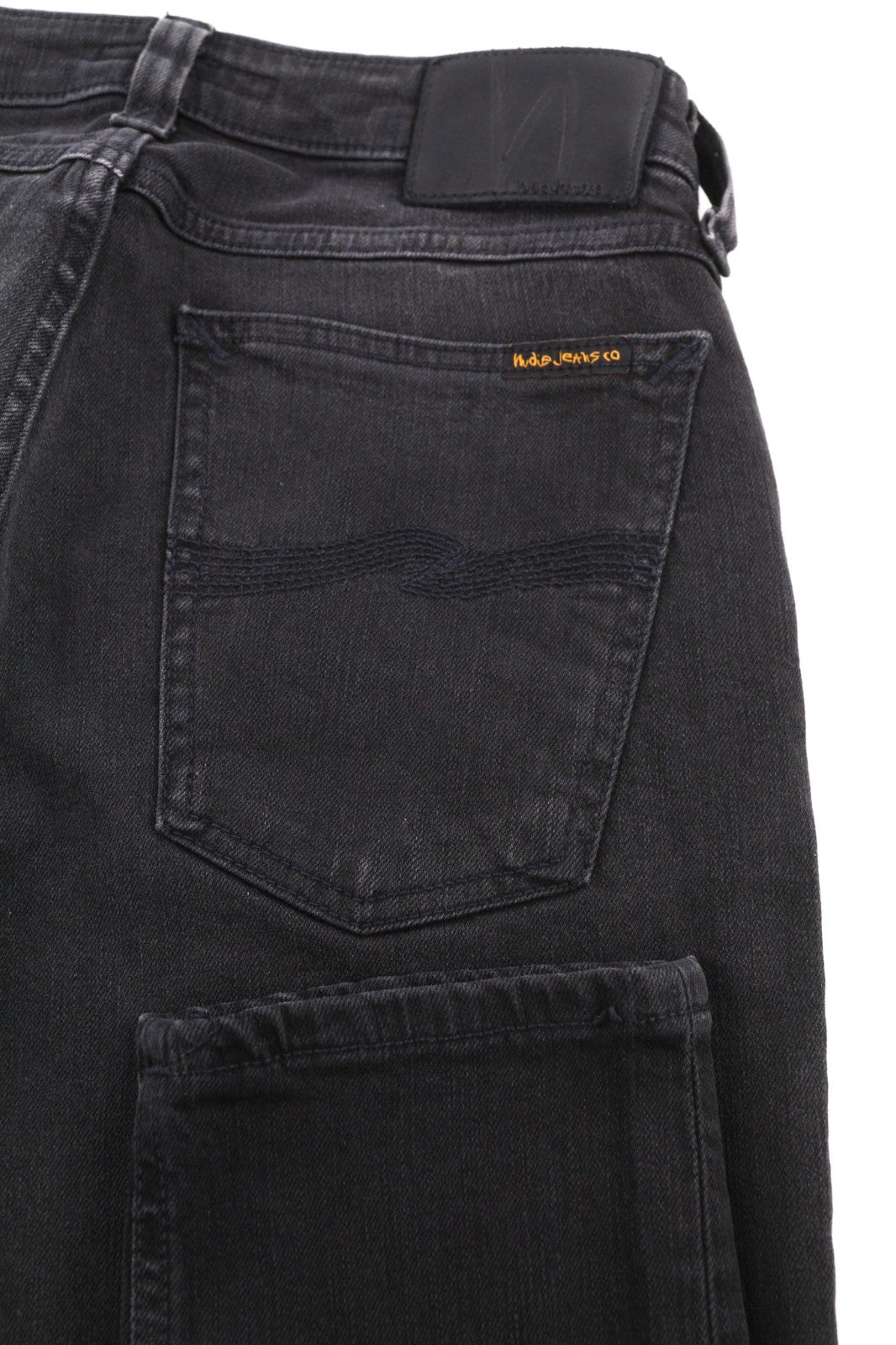 NUDIE JEANS Skinny Lin Men's Jeans W30/L32 Used Black Organic Washed Zip Fly