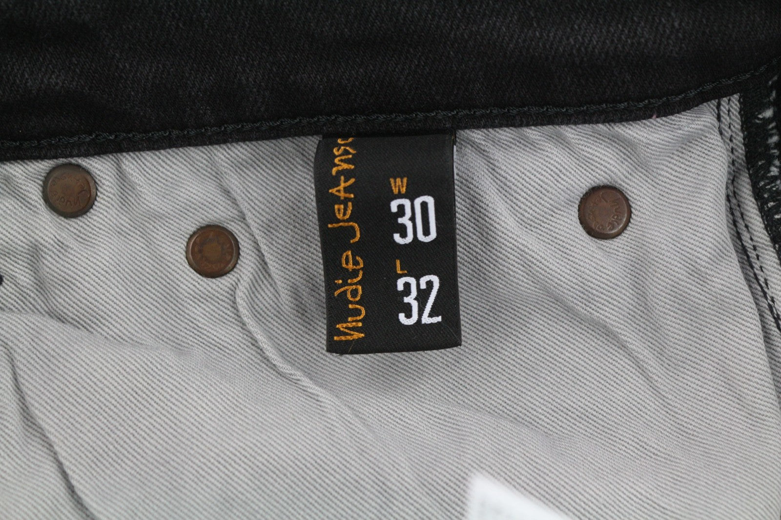 NUDIE JEANS Skinny Lin Men's Jeans W30/L32 Used Black Organic Washed Zip Fly