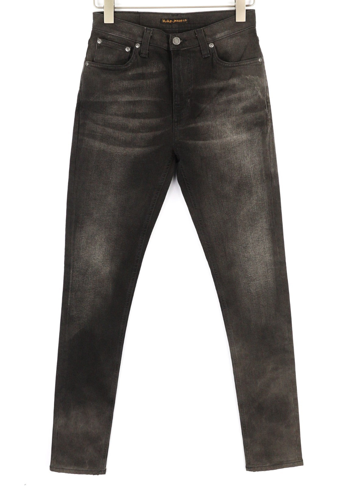 NUDIE JEANS Pipe Led Men's Jeans W29/L32 Grey Marble Organic Skinny Washed Zip