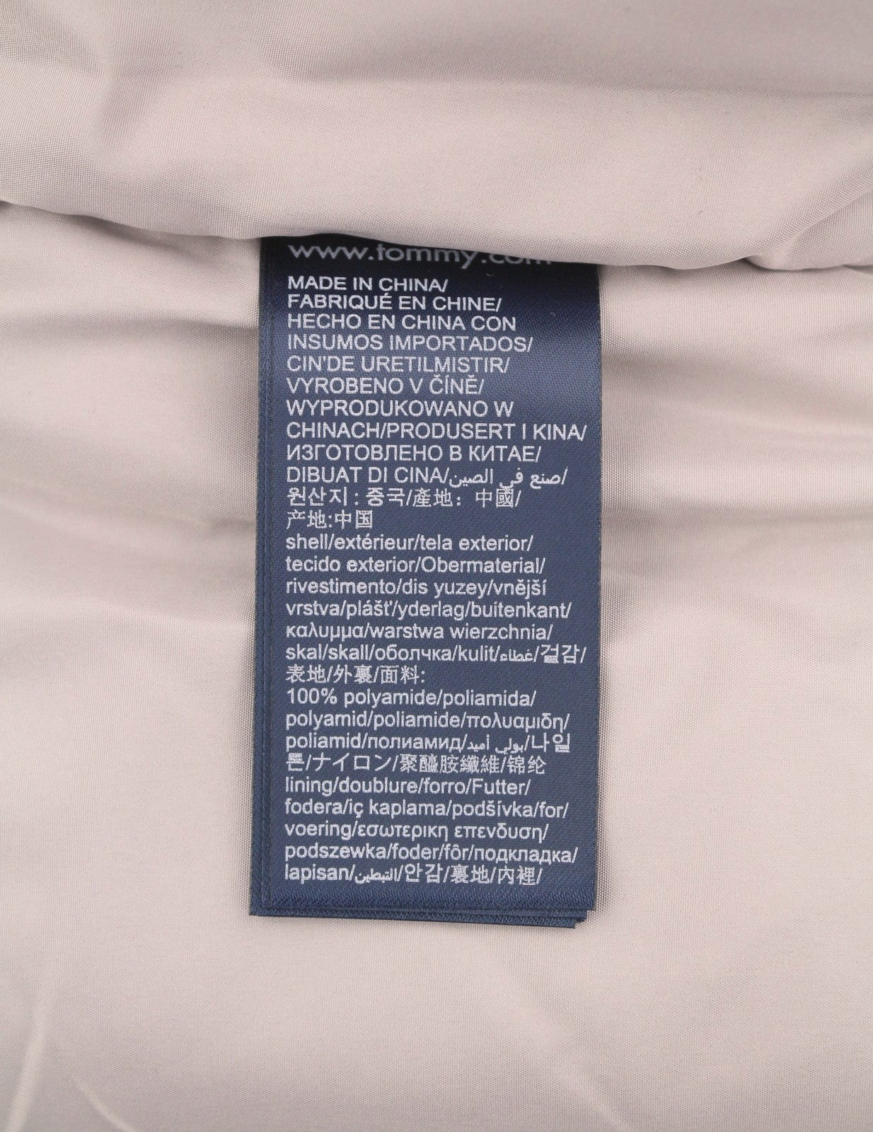 TOMMY HILFIGER Essential Padded Men Jacket 2XL Pink High Neck Padded Bomber