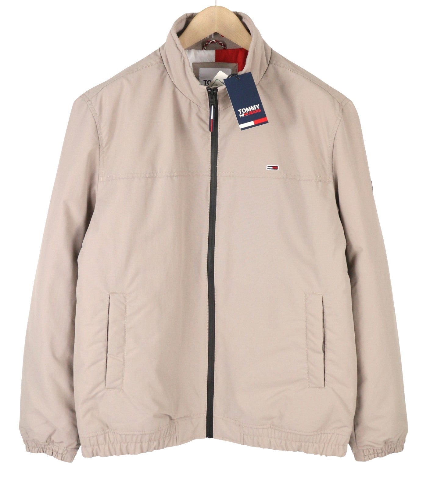 TOMMY HILFIGER Essential Padded Men Jacket 2XL Pink High Neck Padded Bomber