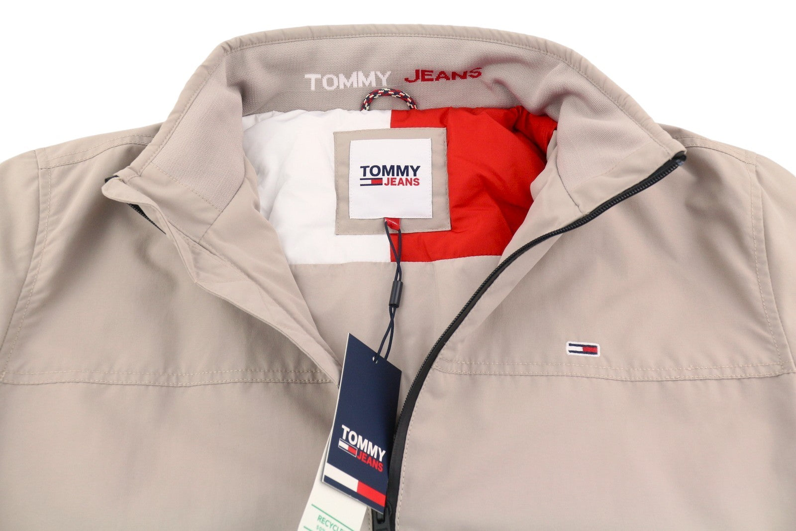 TOMMY HILFIGER Essential Padded Men Jacket 2XL Pink High Neck Padded Bomber