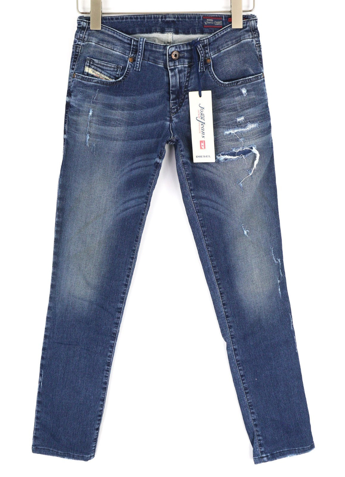 DIESEL Grupee-NE 0662L Women's Jeans W27 Blue Jogg Sweat Slim Skinny RRP199