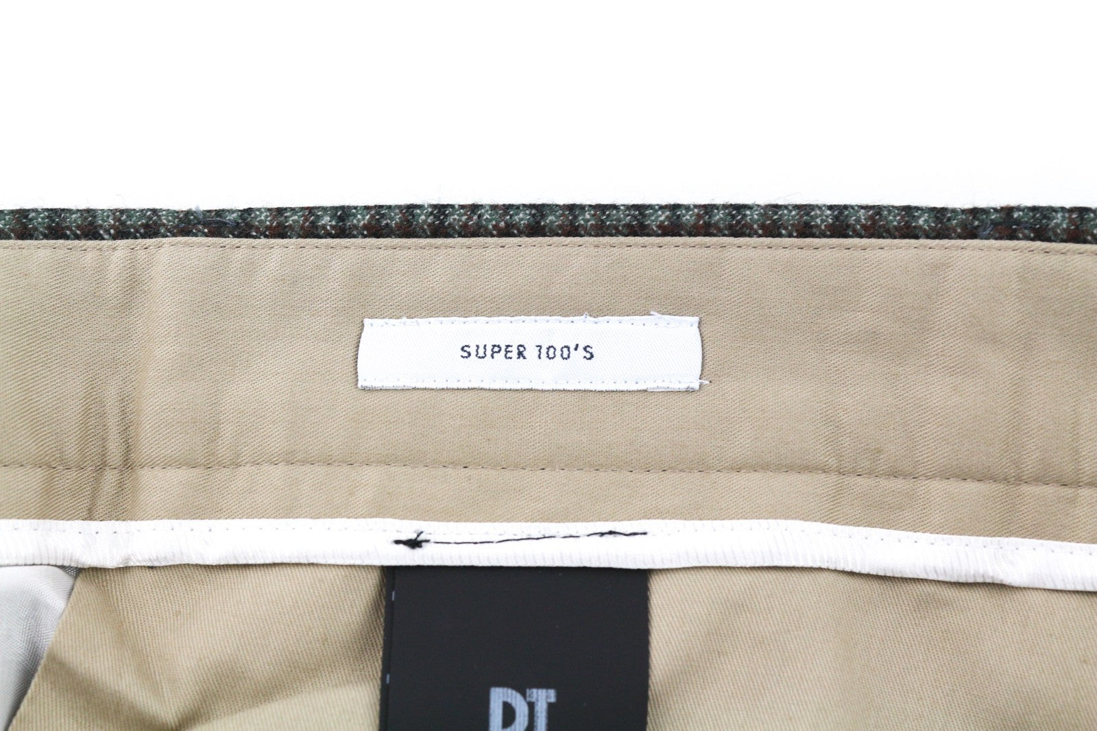 PT TORINO Men's Trousers 52 W37 Freedom Fit Grey Brown Wool Patterned Pleated