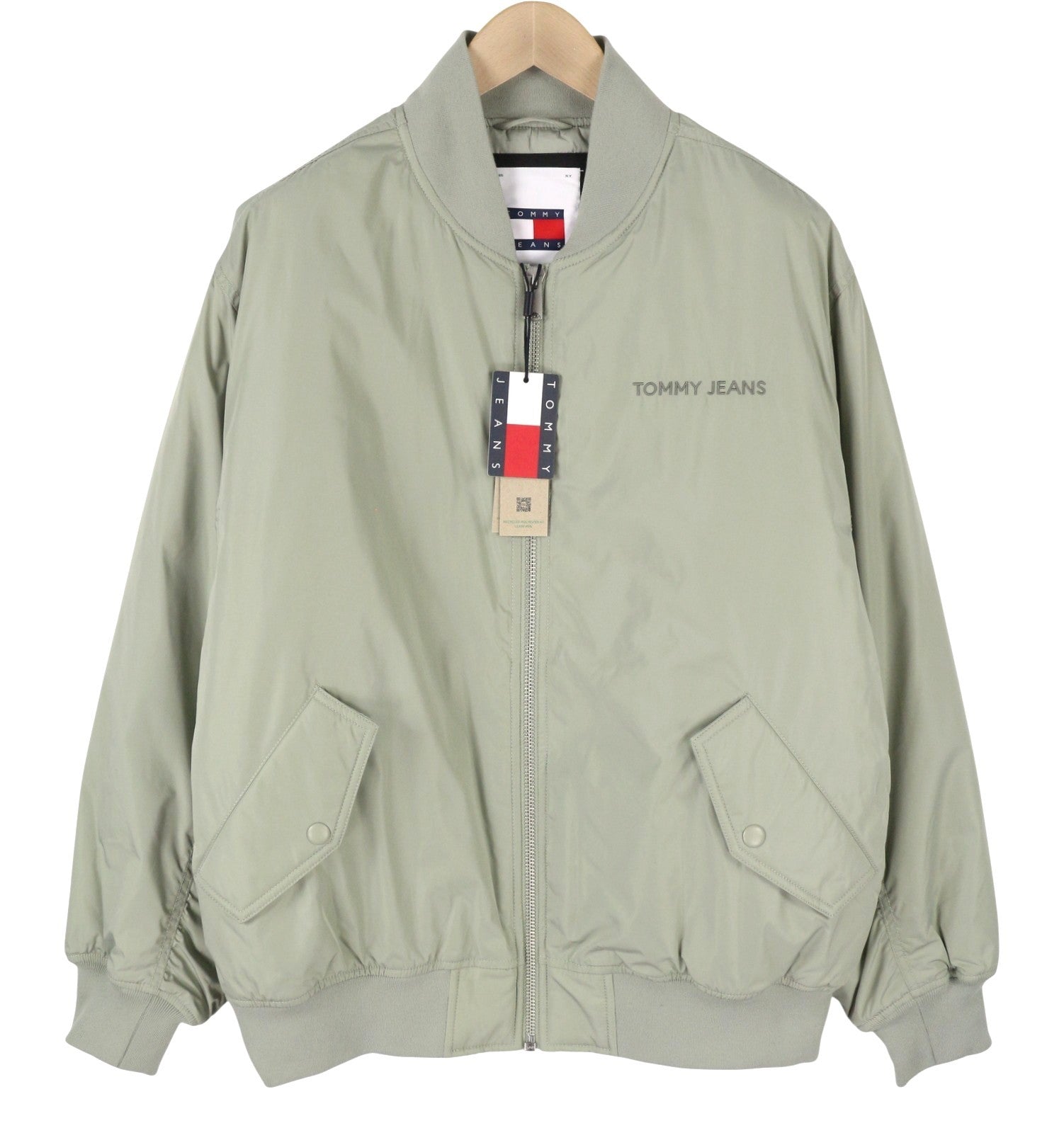 TOMMY HILFIGER Classics Bomber Men Jacket L Faded Willow Padded Bomber RRP260