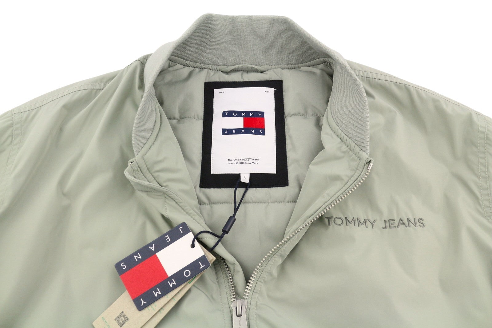 TOMMY HILFIGER Classics Bomber Men Jacket L Faded Willow Padded Bomber RRP260