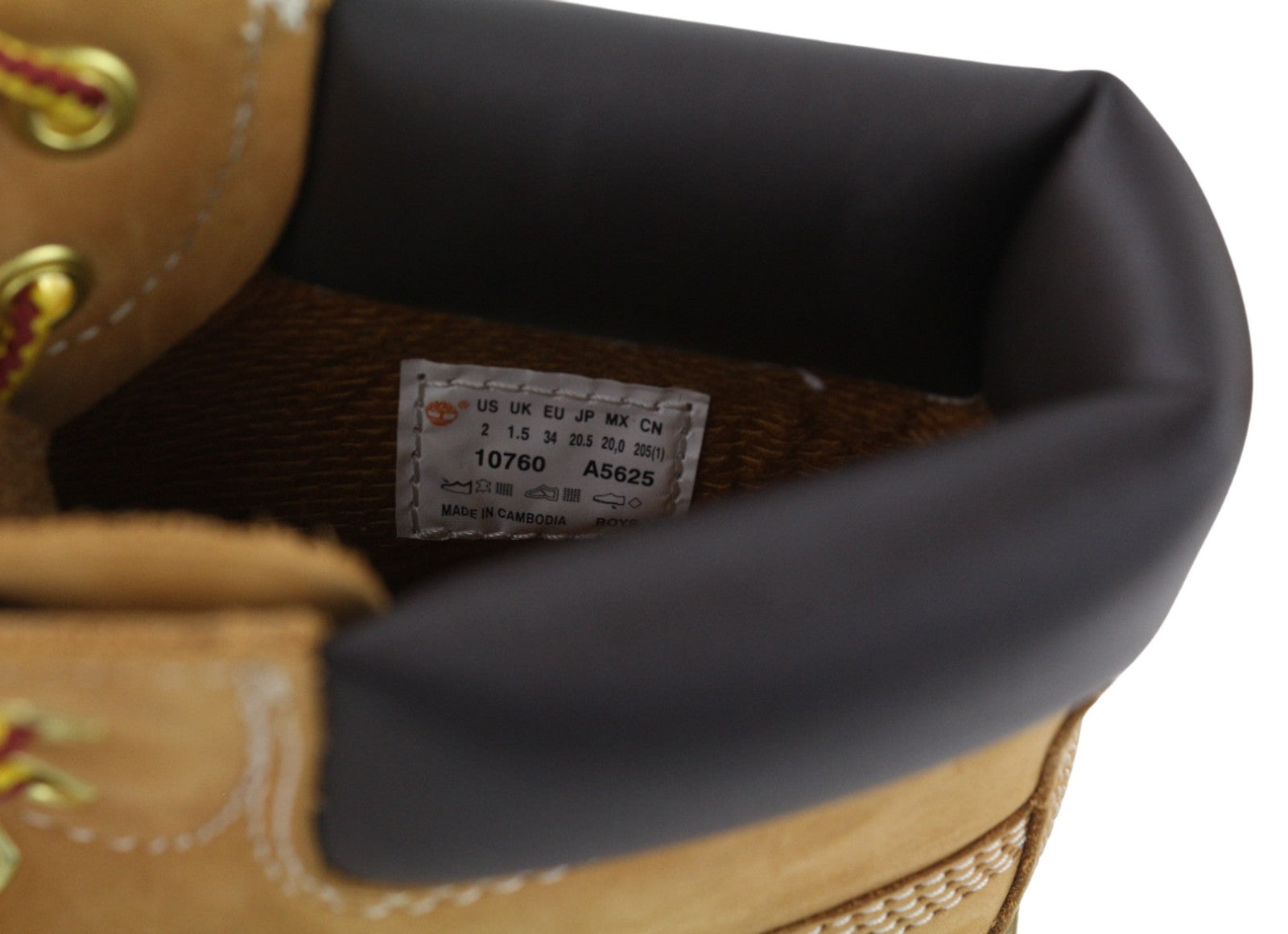 TIMBERLAND 10760-A5625 Boys Shoes EU34 Brown Leather High-Top Outdoor Boots