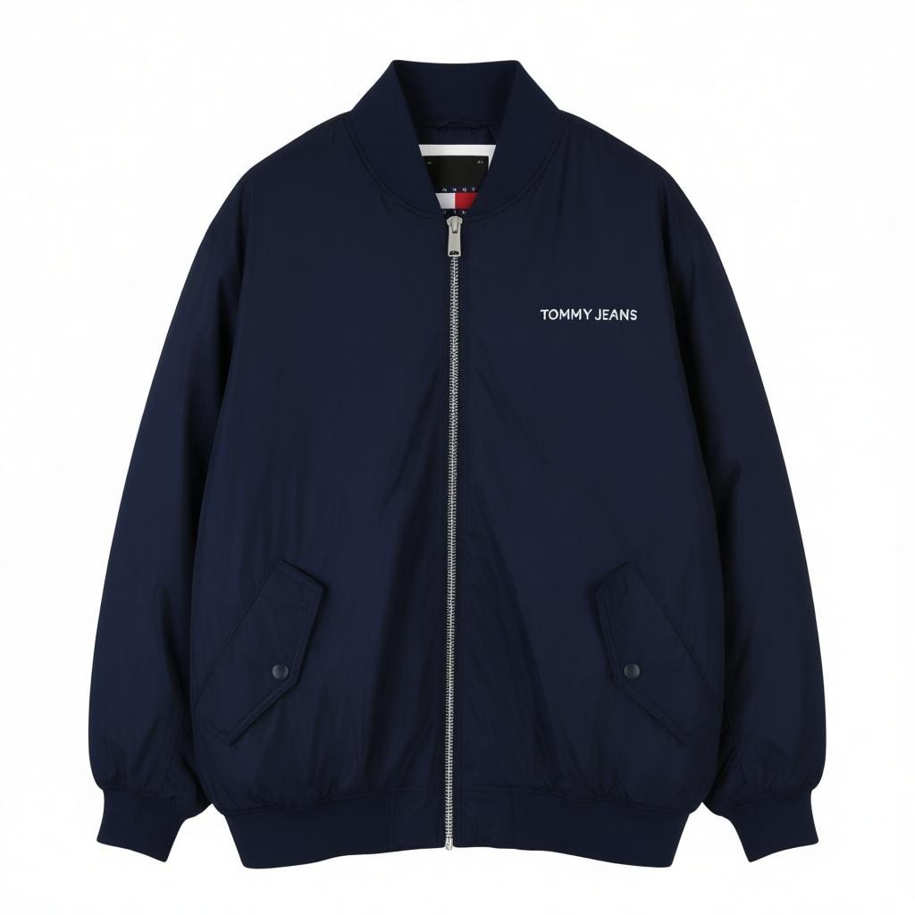 TOMMY HILFIGER Classics Bomber Men Jacket 2XL Night Navy Padded Bomber RRP260