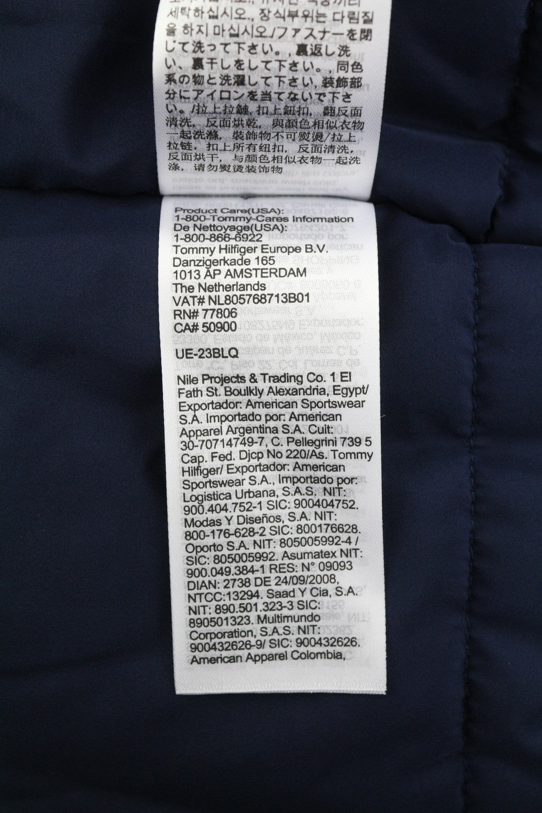 TOMMY HILFIGER Classics Bomber Men Jacket 2XL Night Navy Padded Bomber RRP260