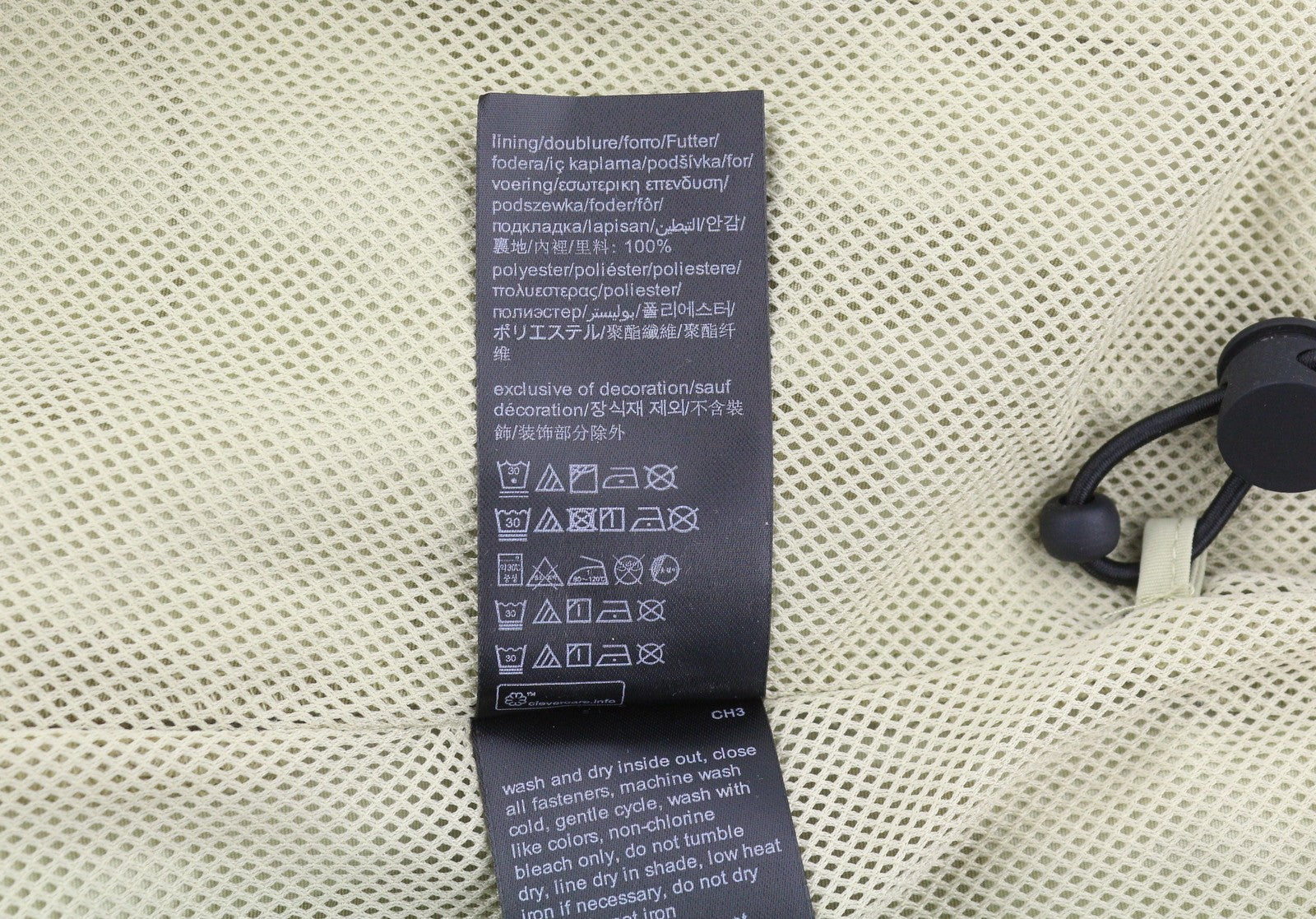 CALVIN KLEIN Mix Media Popover Men Jacket M Green Half Zip Neck Logo Anorak