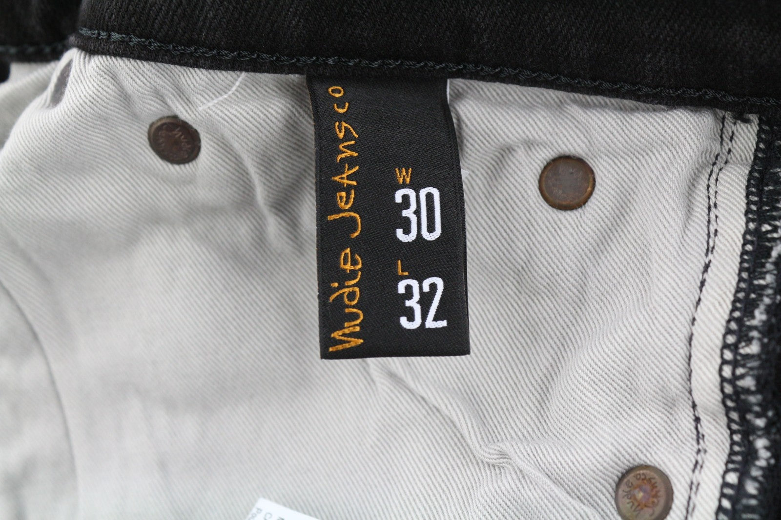 NUDIE JEANS Skinny Lin Men's Jeans W30/L32 Used Black Organic Ripped Washed Zip