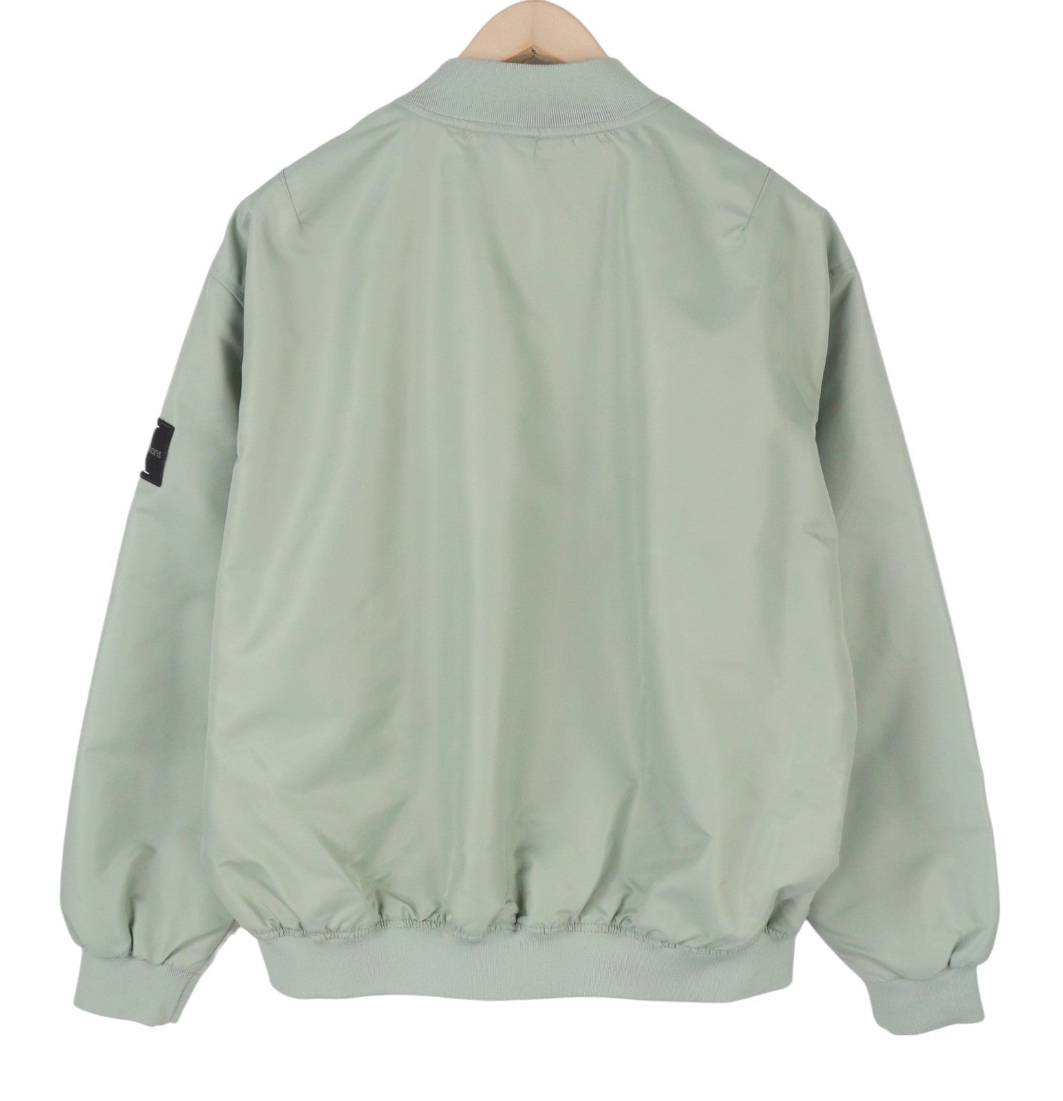 CALVIN KLEIN Men Jacket M Slate Grey Insulated Full Zip Logo Bomber RRP129