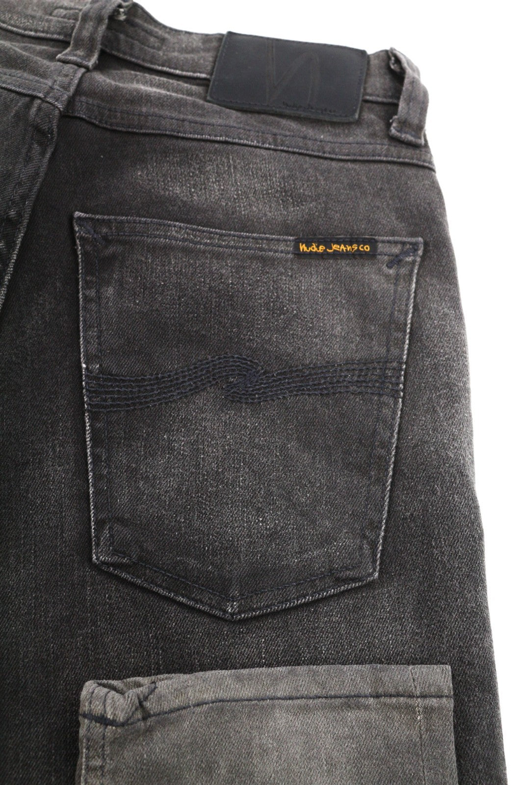 NUDIE JEANS Pipe Led Men's Jeans W28/L32 Grey Marble Organic Skinny Washed