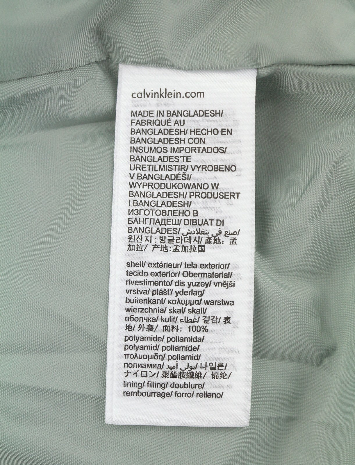 CALVIN KLEIN Men Jacket XL Slate Grey Insulated Full Zip Logo Bomber RRP129