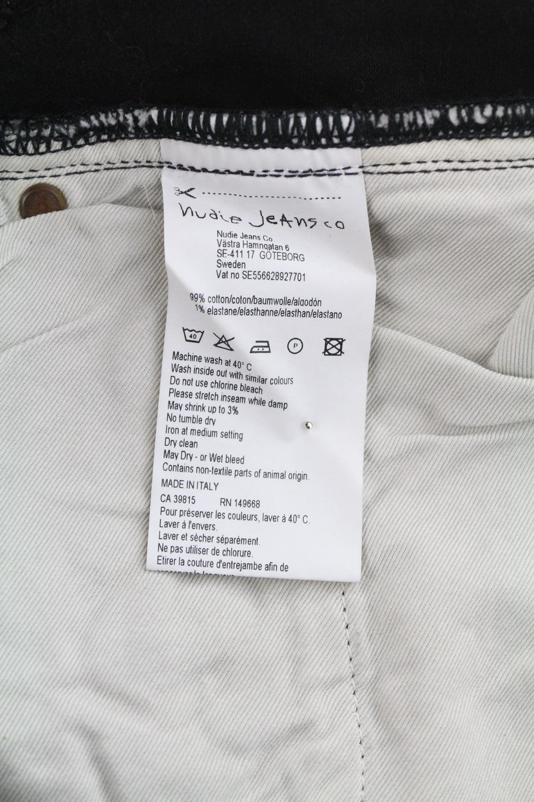 NUDIE JEANS Pipe Led Men's Jeans W29/L32 Grey Marble Organic Skinny Washed