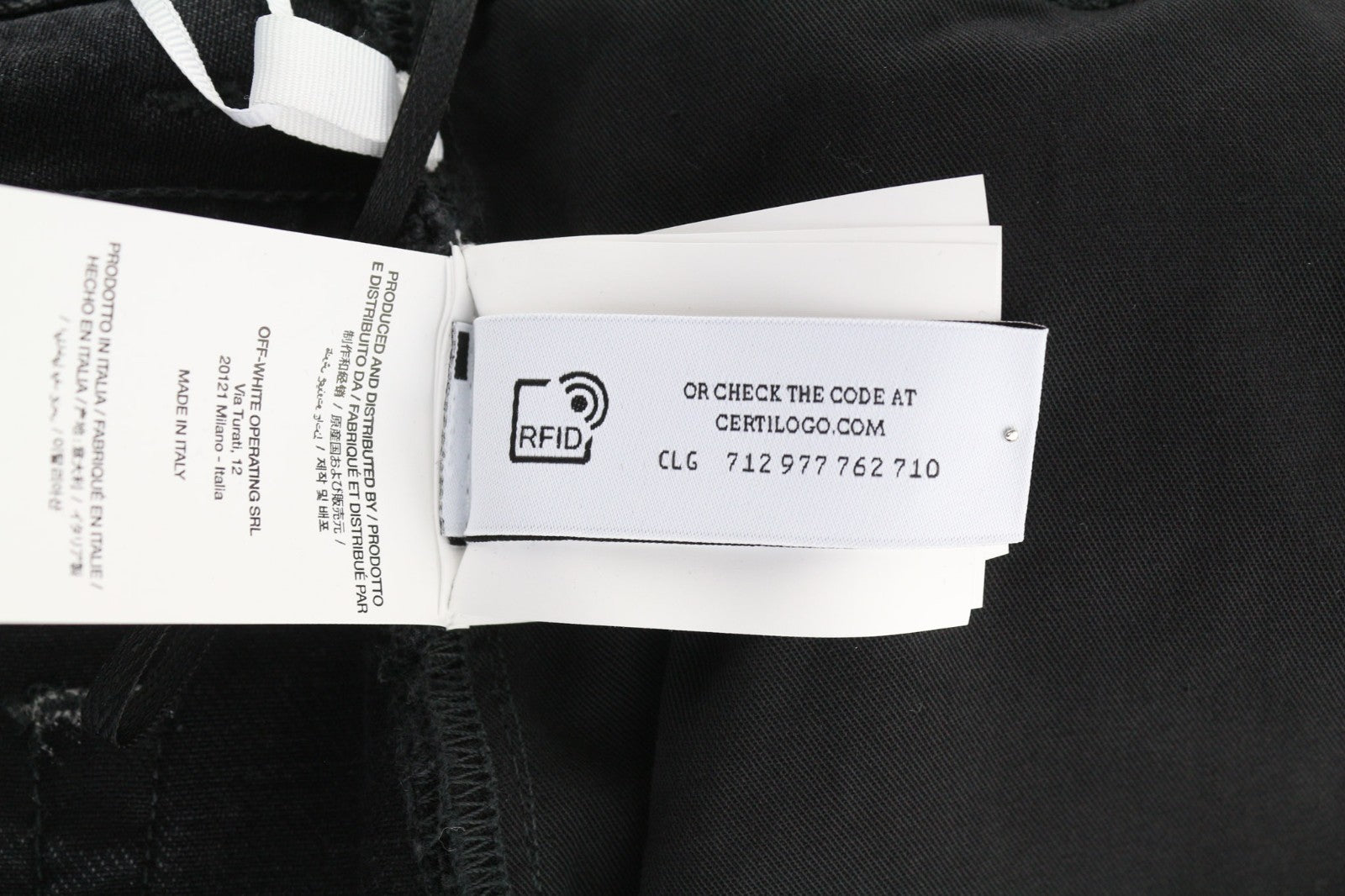 OFF-WHITE Men's Jeans W32 Vintage Black Wide Leg Pure Cotton Five-Pocket RRP650