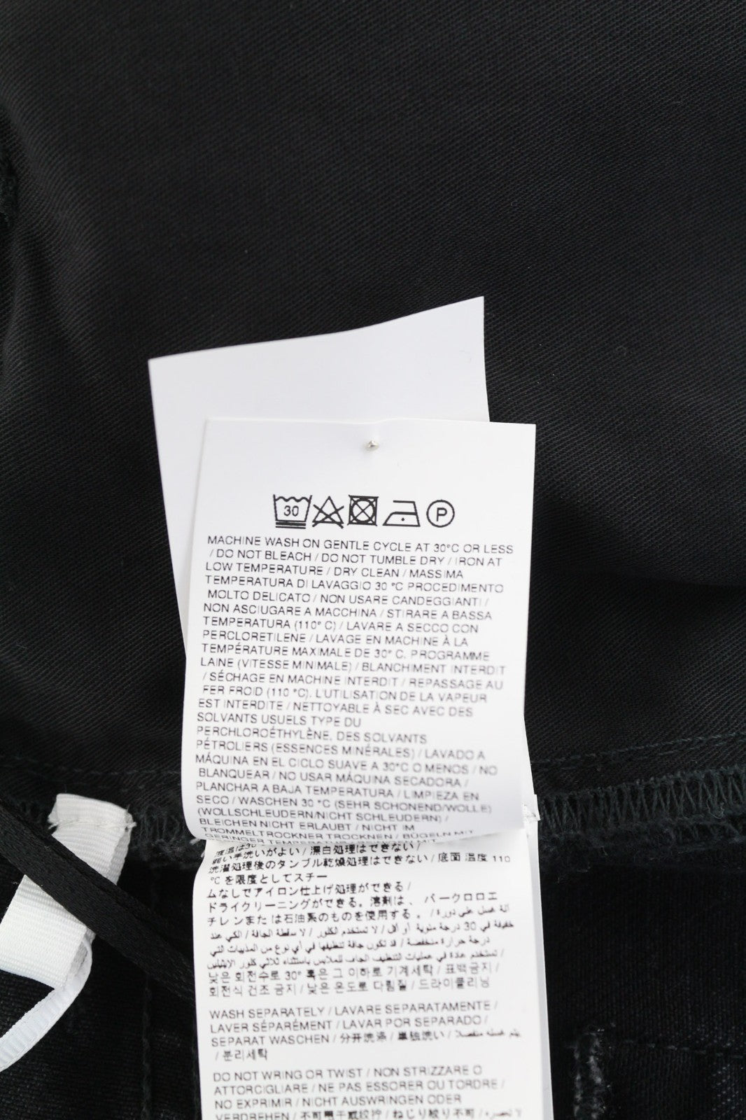 OFF-WHITE Men's Jeans W32 Vintage Black Wide Leg Pure Cotton Five-Pocket RRP650