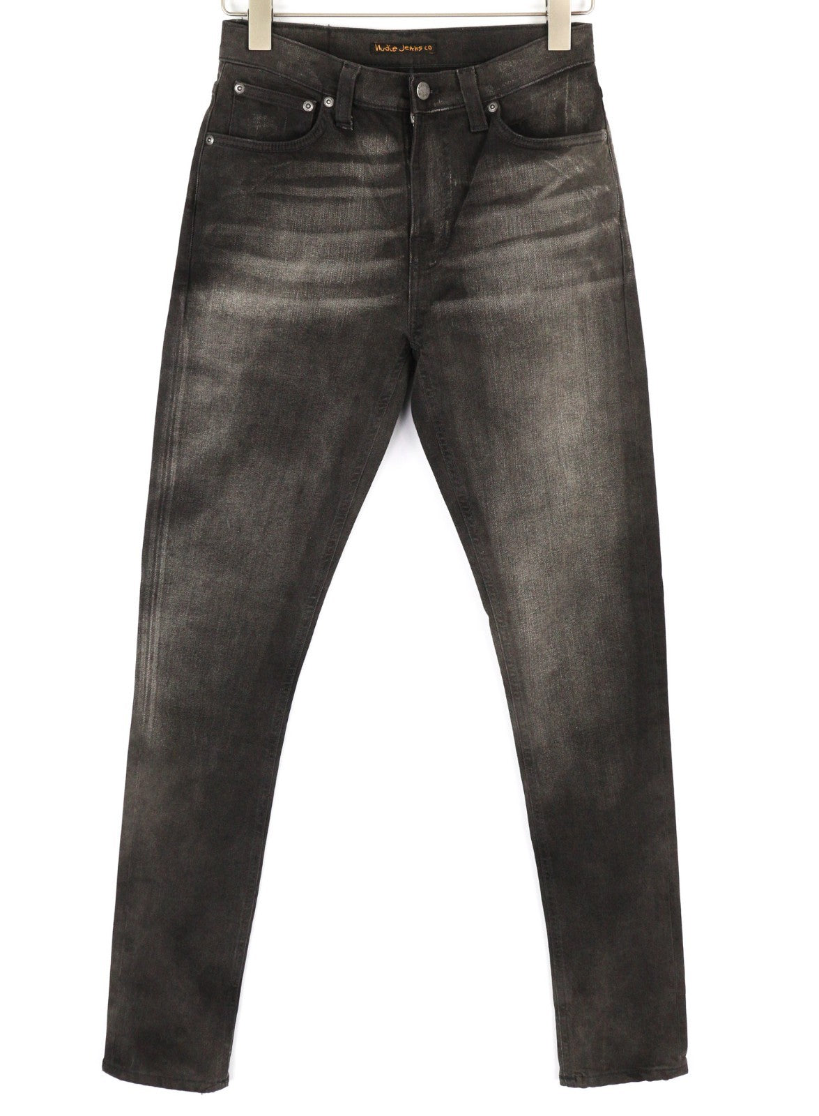 NUDIE JEANS Pipe Led Men's Jeans W28/L32 Grey Marble Organic Skinny Washed Logo