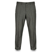 PT TORINO Men's Trousers 50 W36 Grey Soft Fit Pure Wool Patterned Pleated Style