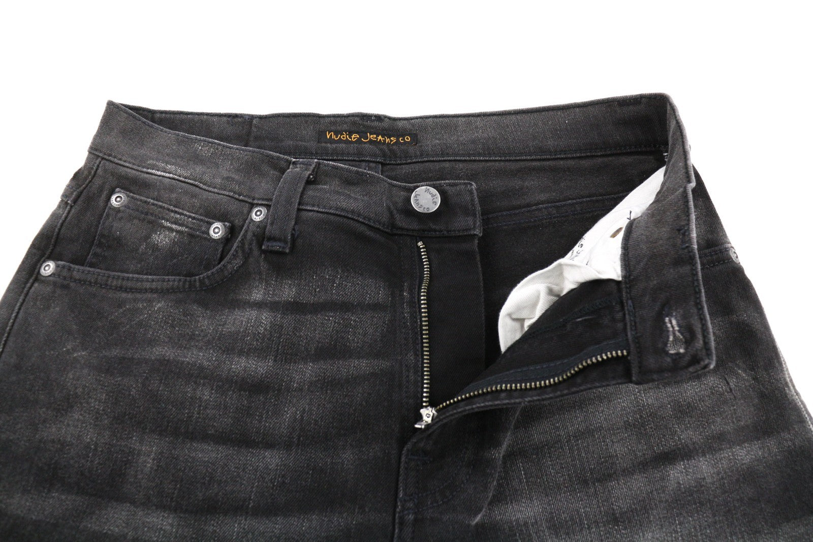 NUDIE JEANS Pipe Led Men's Jeans W30/L32 Grey Marble Organic Skinny Washed