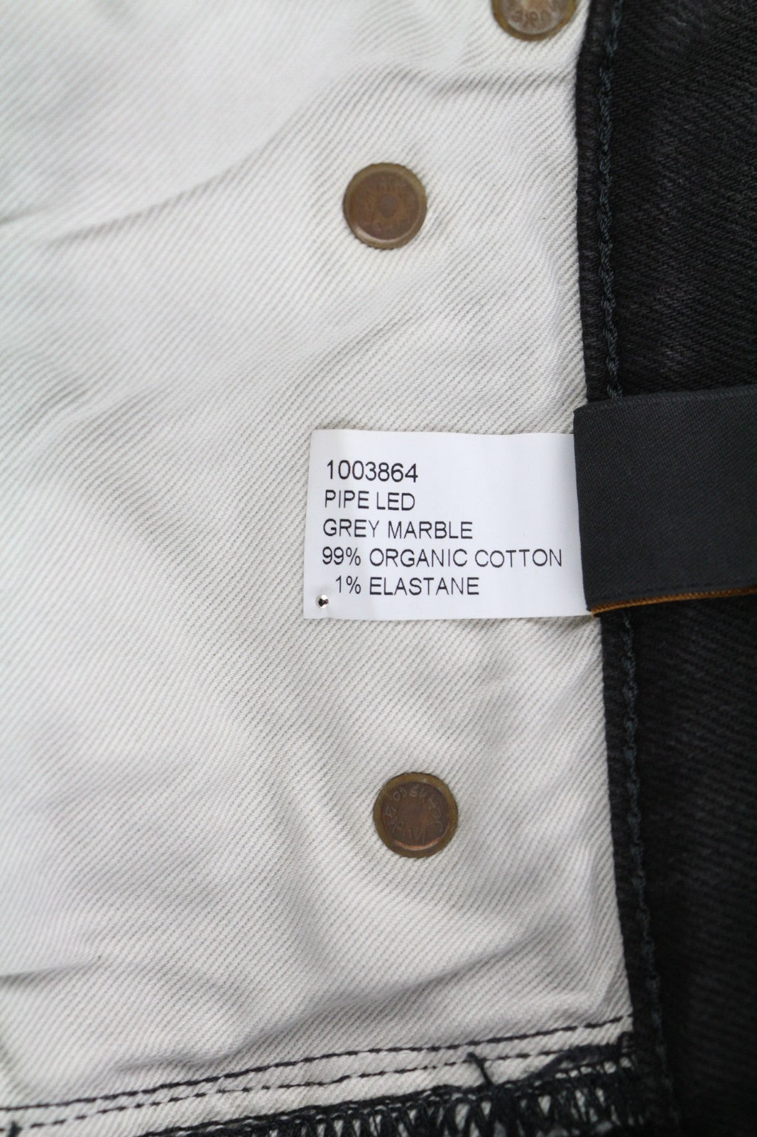 NUDIE JEANS Pipe Led Men's Jeans W30/L32 Grey Marble Organic Skinny Washed