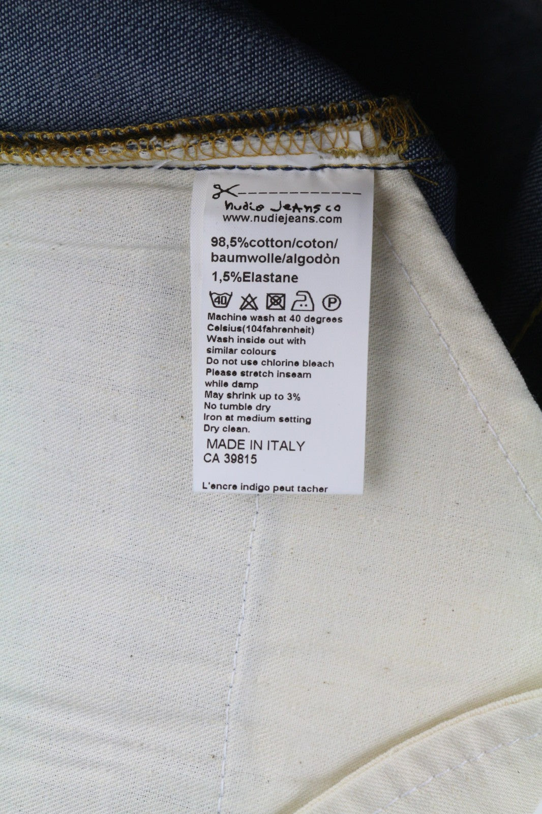 NUDIE JEANS Bootcut Barr Men's Jeans W30/L34 Blue Revival Dry Denim Button Fly