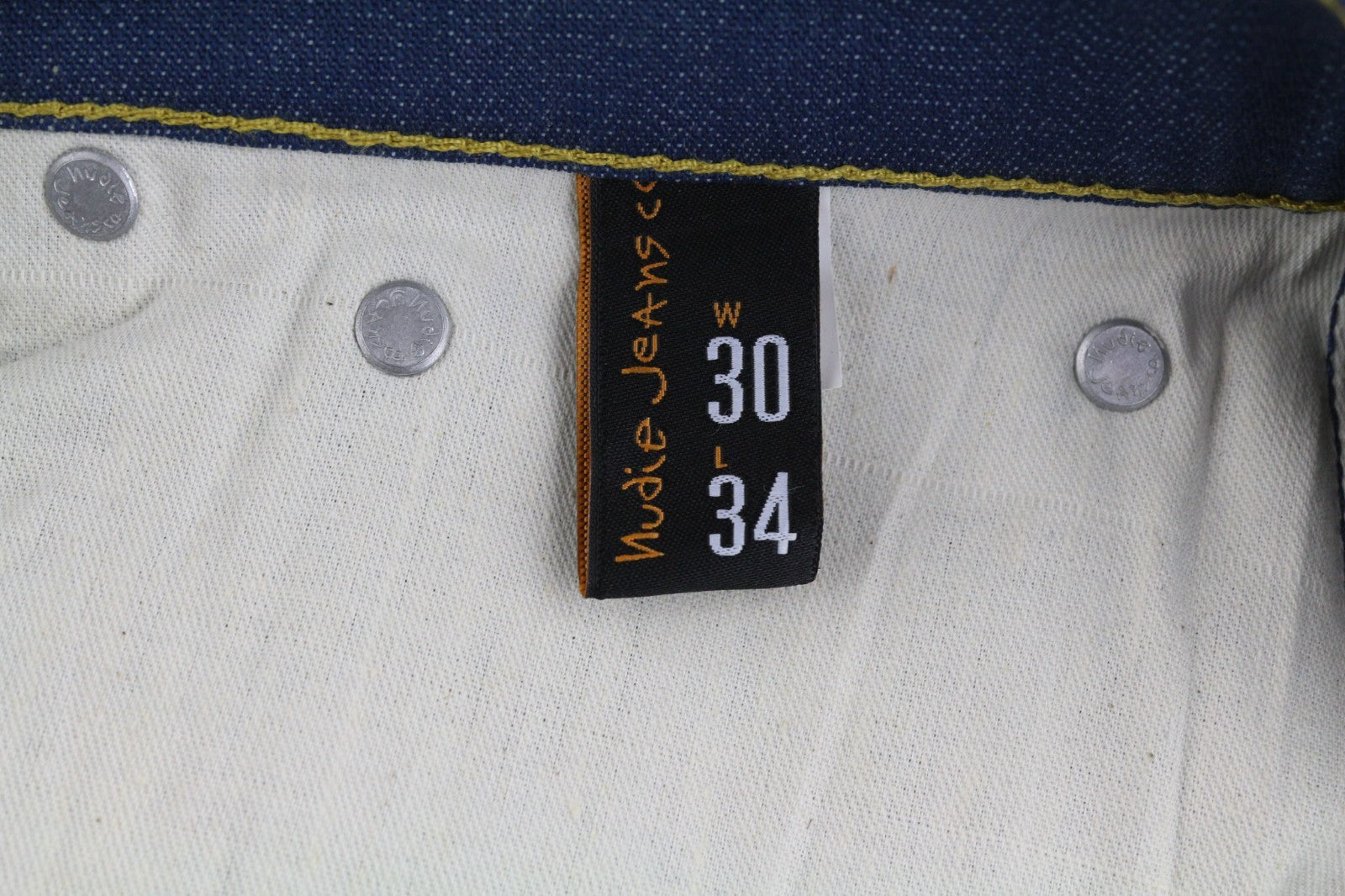 NUDIE JEANS Bootcut Barr Men's Jeans W30/L34 Blue Revival Dry Denim Button Fly