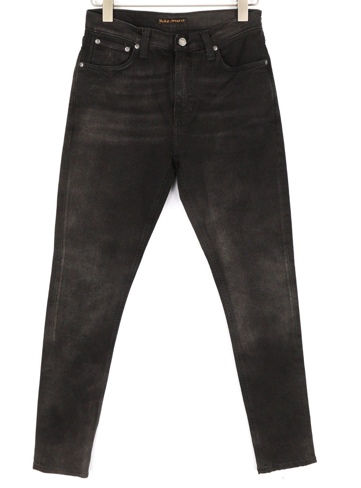 NUDIE JEANS Pipe Led Men's Jeans W30/L30 Grey Marble Organic Skinny Washed Zip